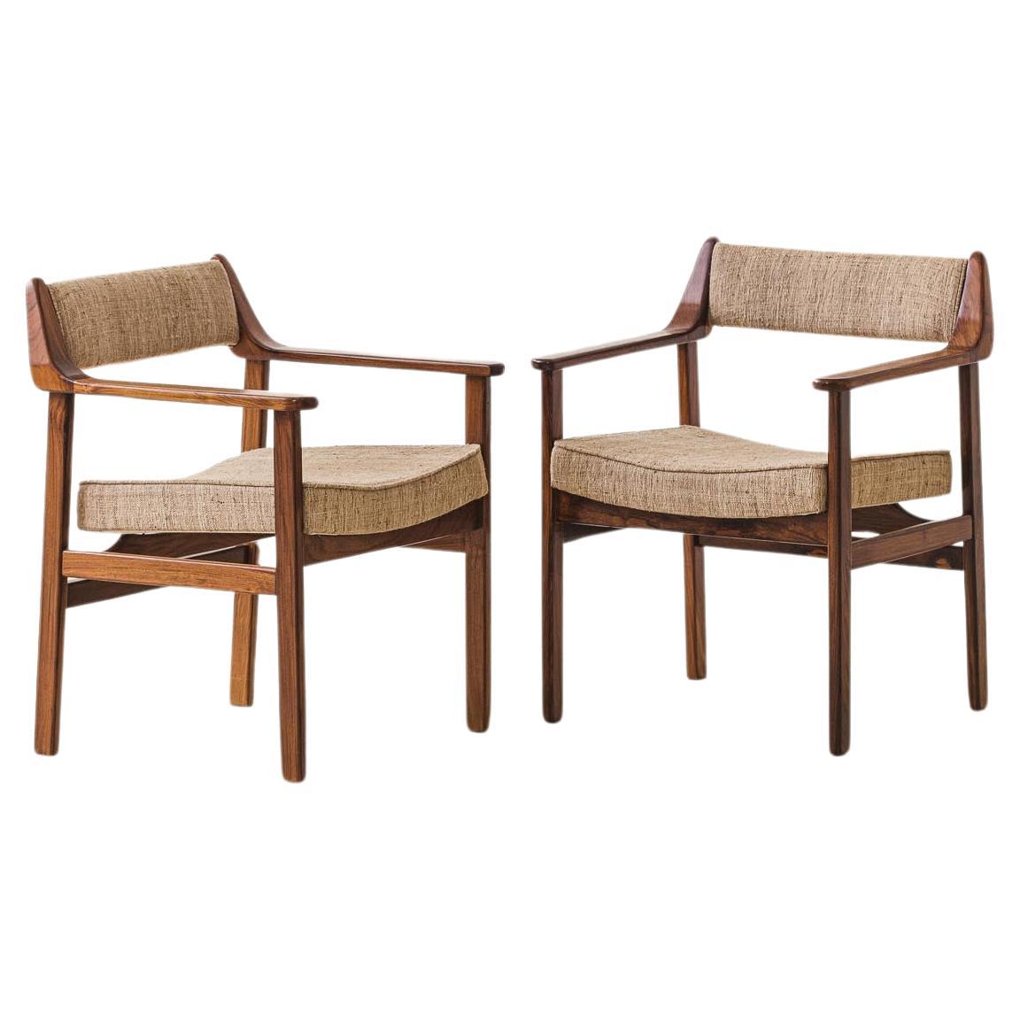 Chaise en bois de rose avec accoudoirs, par Móveis Cantù, milieu du siècle brésilien, années 1960
