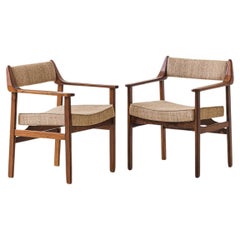 Chaise en bois de rose avec accoudoirs, par Móveis Cantù, milieu du siècle brésilien, années 1960