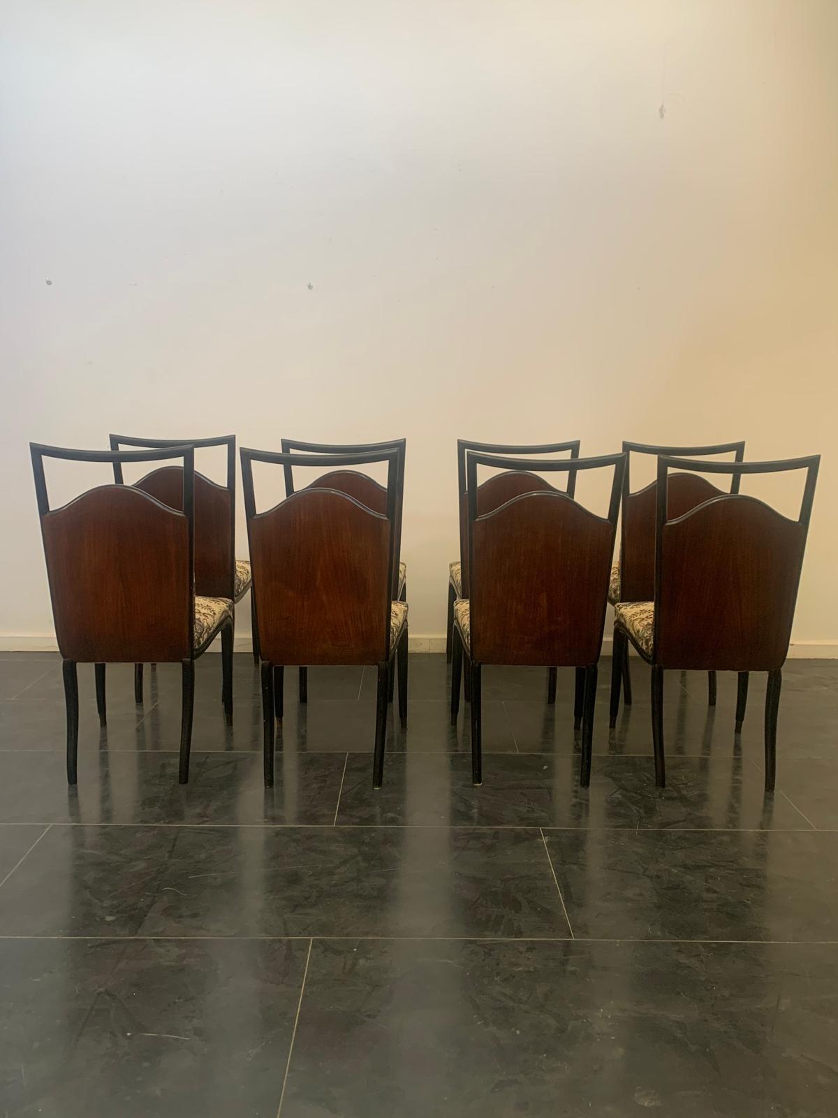 Stühle aus Palisanderholz von Dassi Mobili Moderni, 1950er Jahre, 8er Jahre, Set im Angebot 1