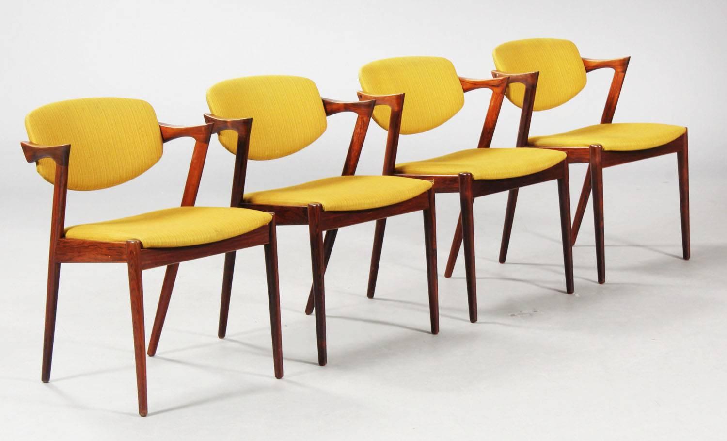 Stühle von Kai Kristiansen Modell 42 im Zustand „Gut“ in Vienna, AT