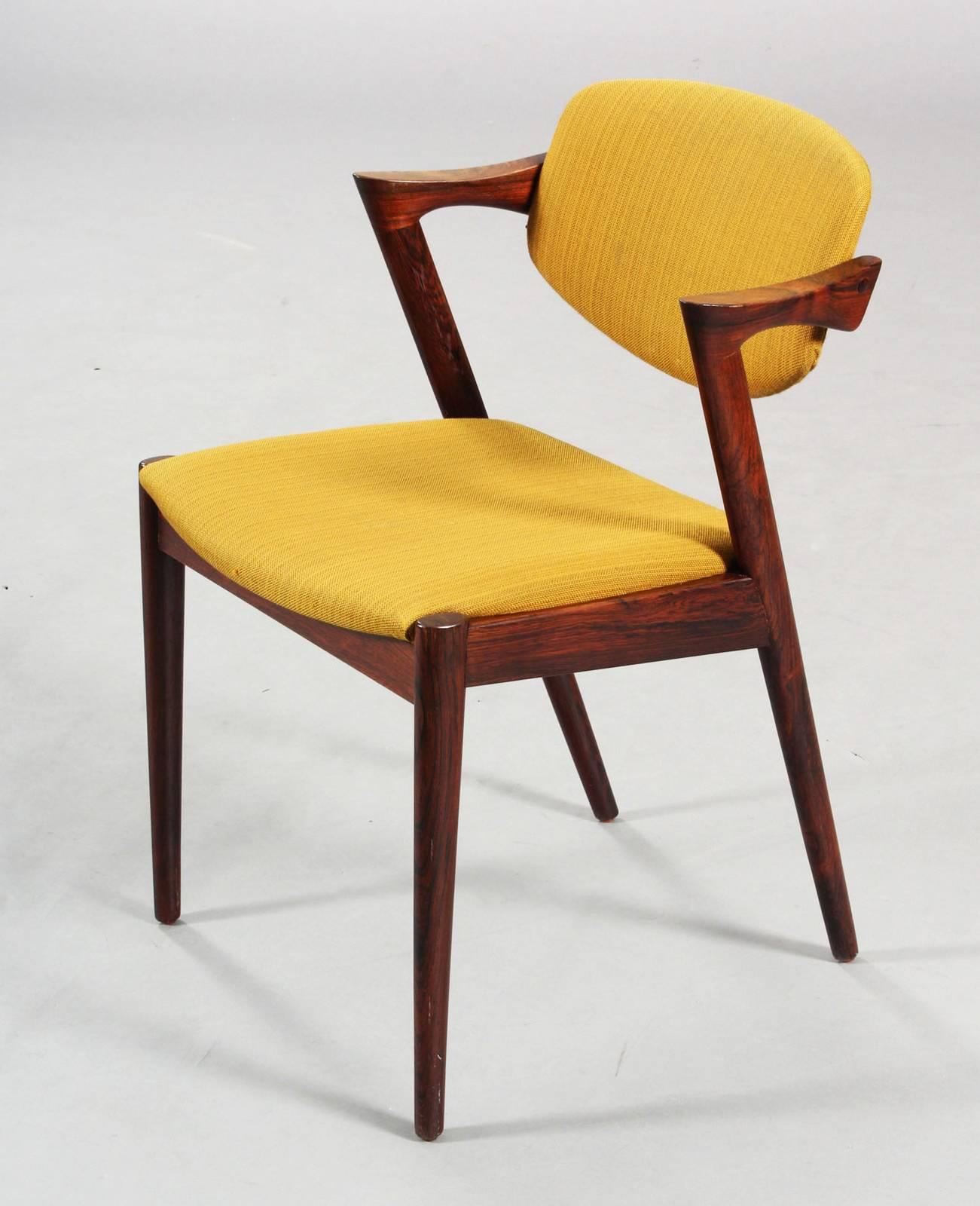 Stühle von Kai Kristiansen Modell 42 (Mitte des 20. Jahrhunderts)
