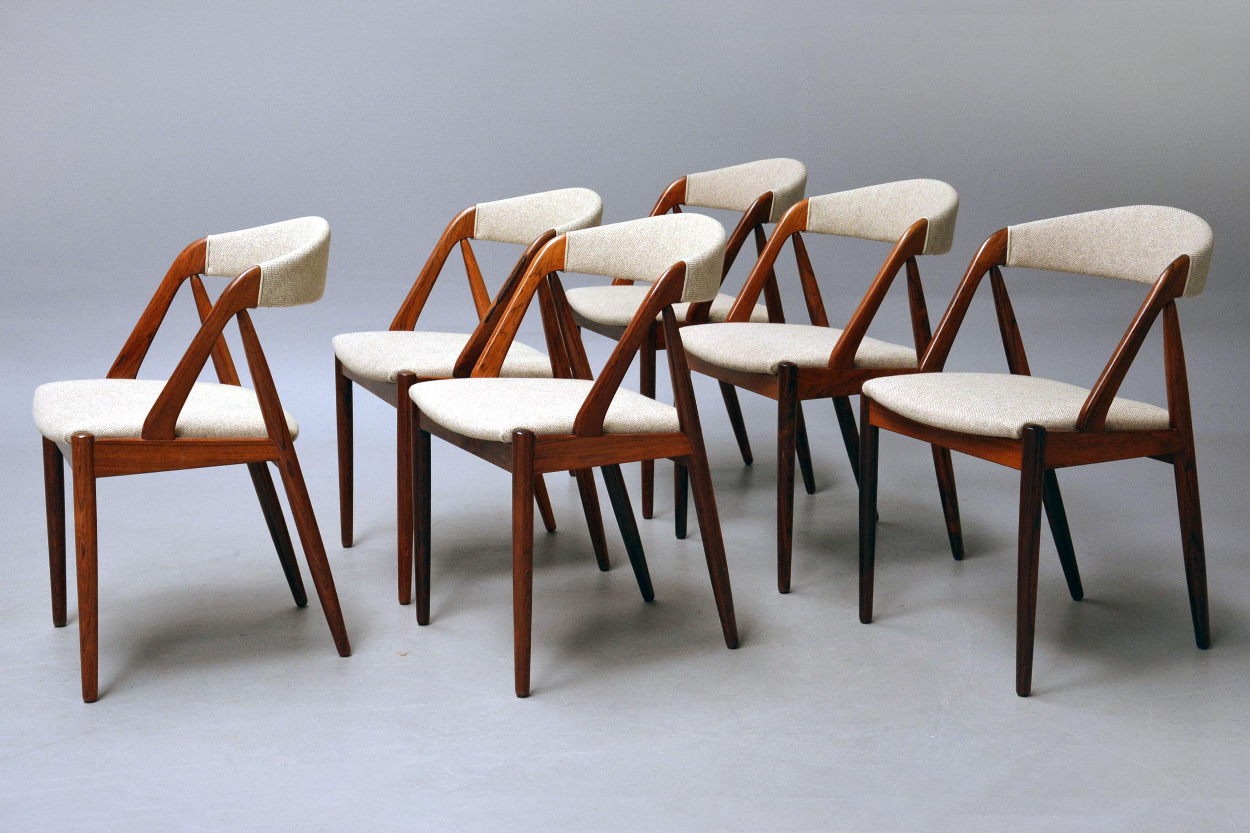 Set of 6 rosewood chairs by Kai Kristiansen.

 