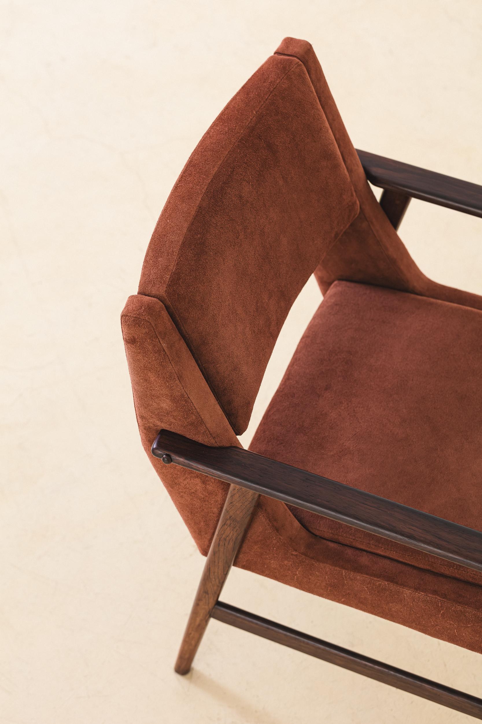 Rosewood Chairs with Armrests by Móveis Cantù, 1960s, Brazilian, Midcentury For Sale 6