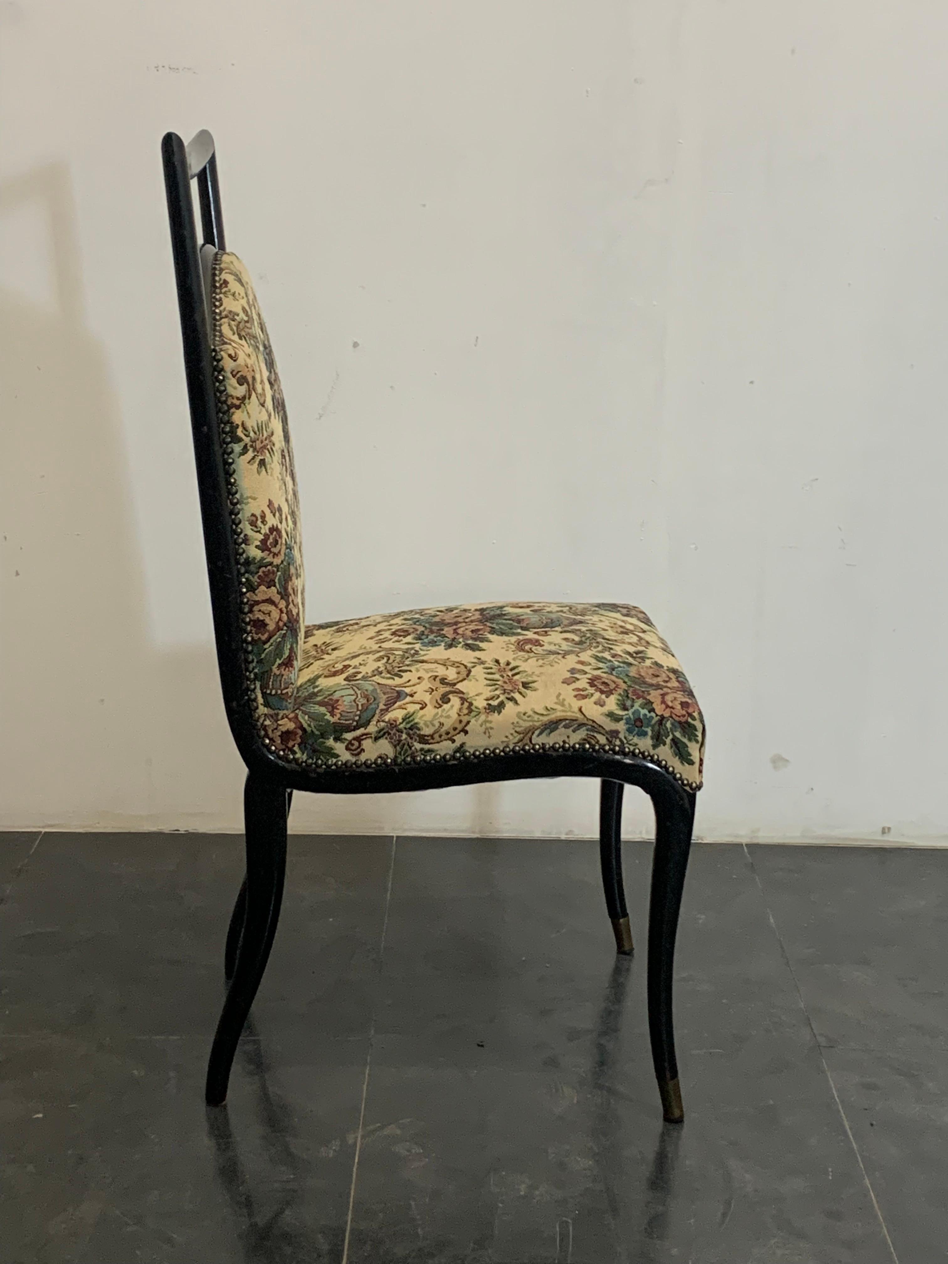 Rosewood Chairs with Ebonized Profiles, 1950s, Set of 8 In Good Condition For Sale In Montelabbate, PU