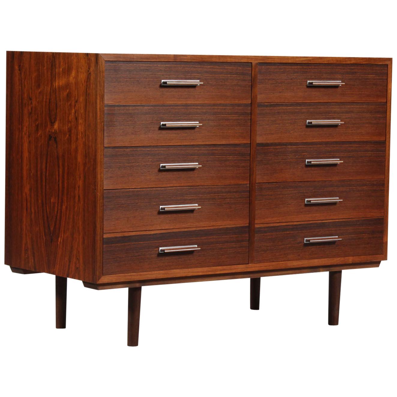 Rosewood Chest of 8 Drawers by Axel Christiansen for ACD Mobler