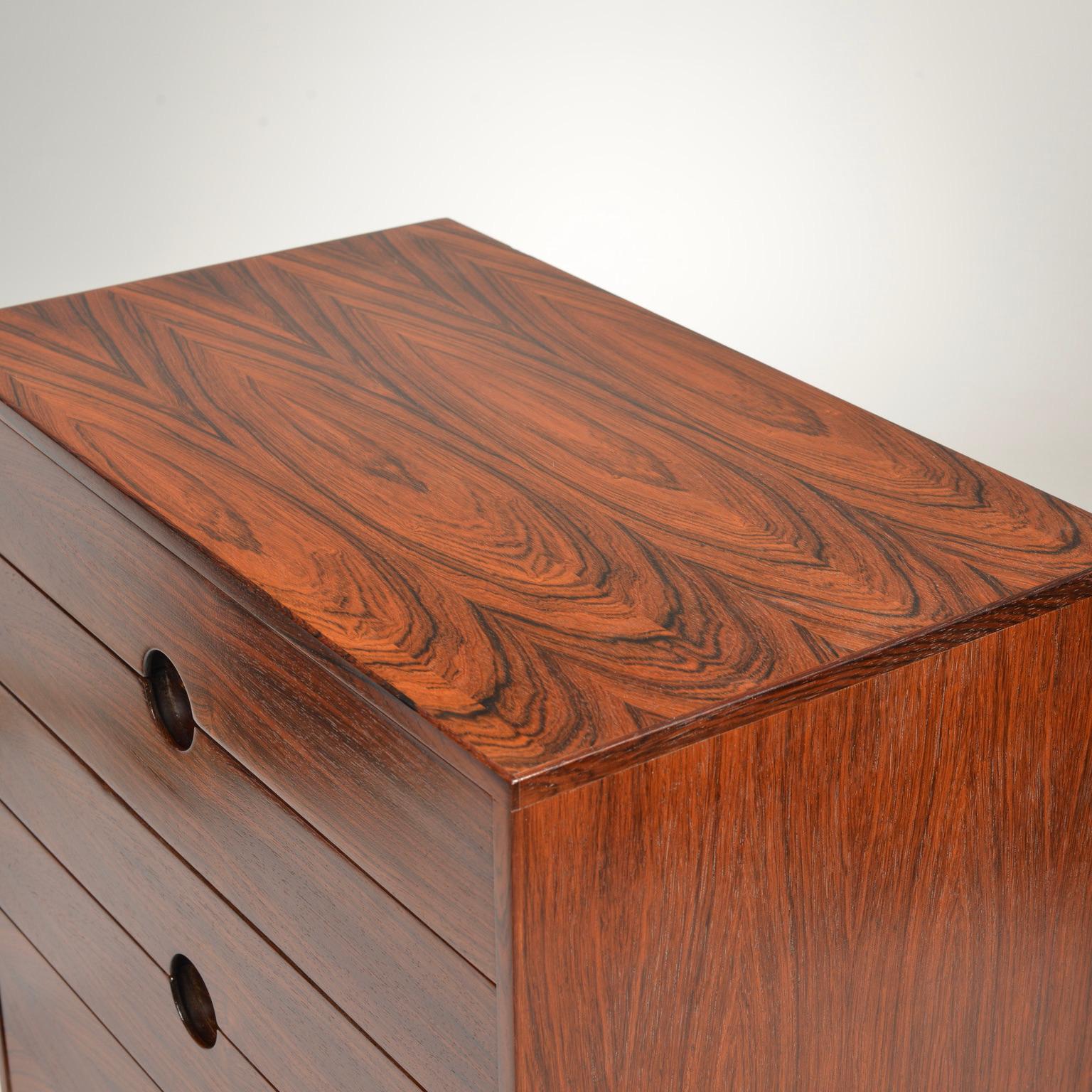 Mid-20th Century Rosewood Chest of Drawers by Kai Kristiansen for Aksel Kjersgaard