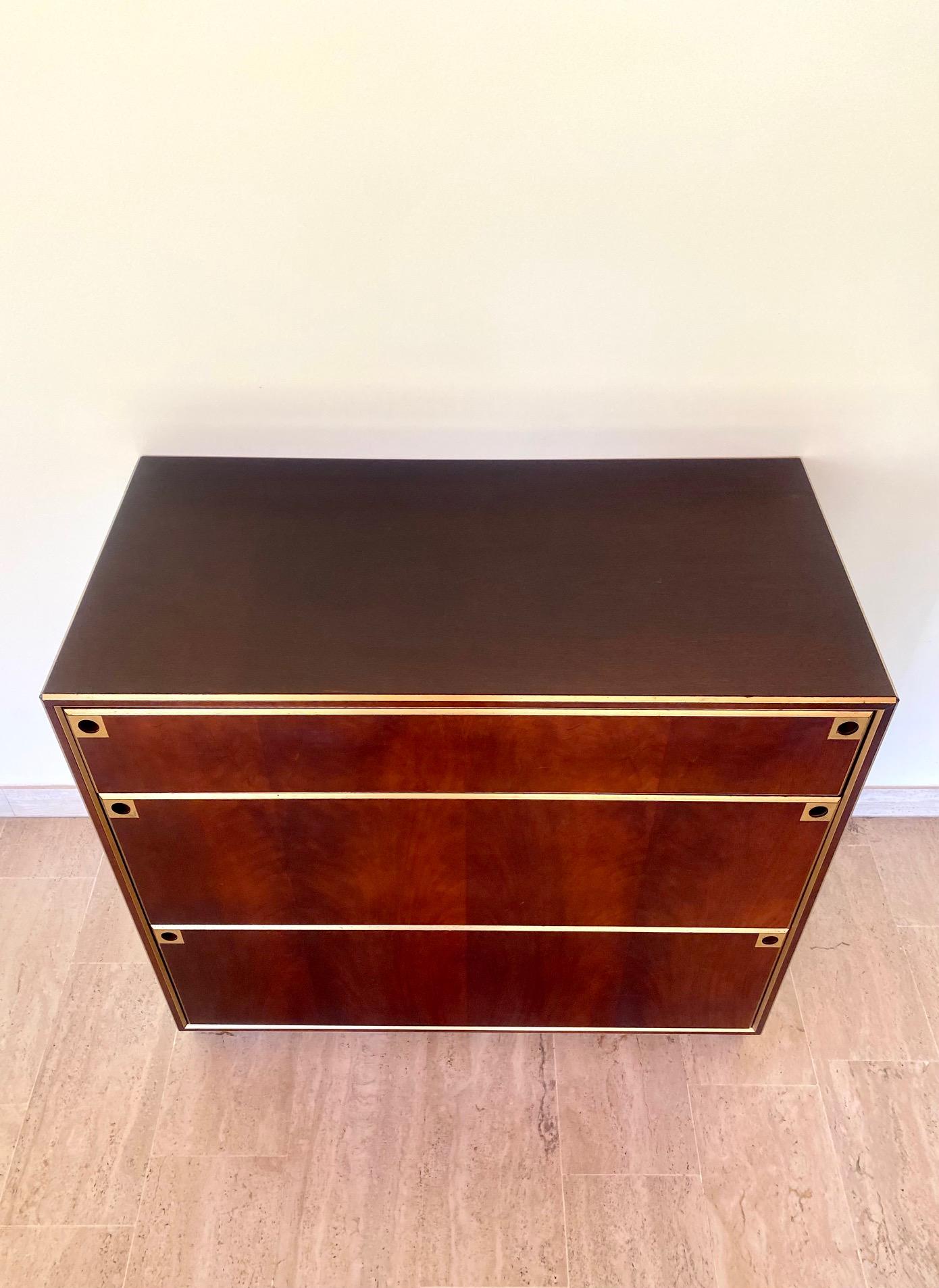 Rosewood Chest of Drawers from Maison Jansen, 1970s For Sale 4