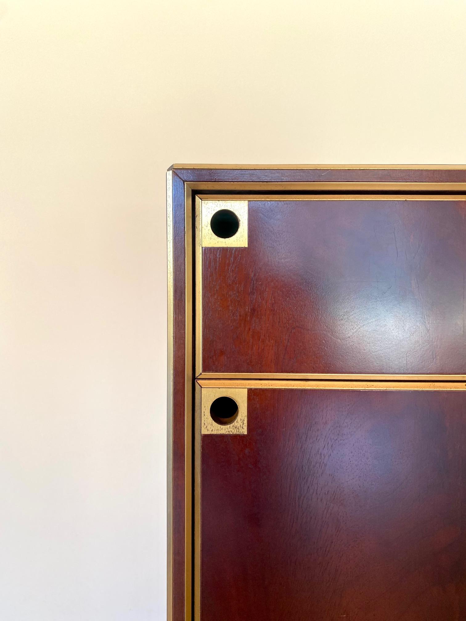 Mid-Century Modern Rosewood Chest of Drawers from Maison Jansen, 1970s For Sale