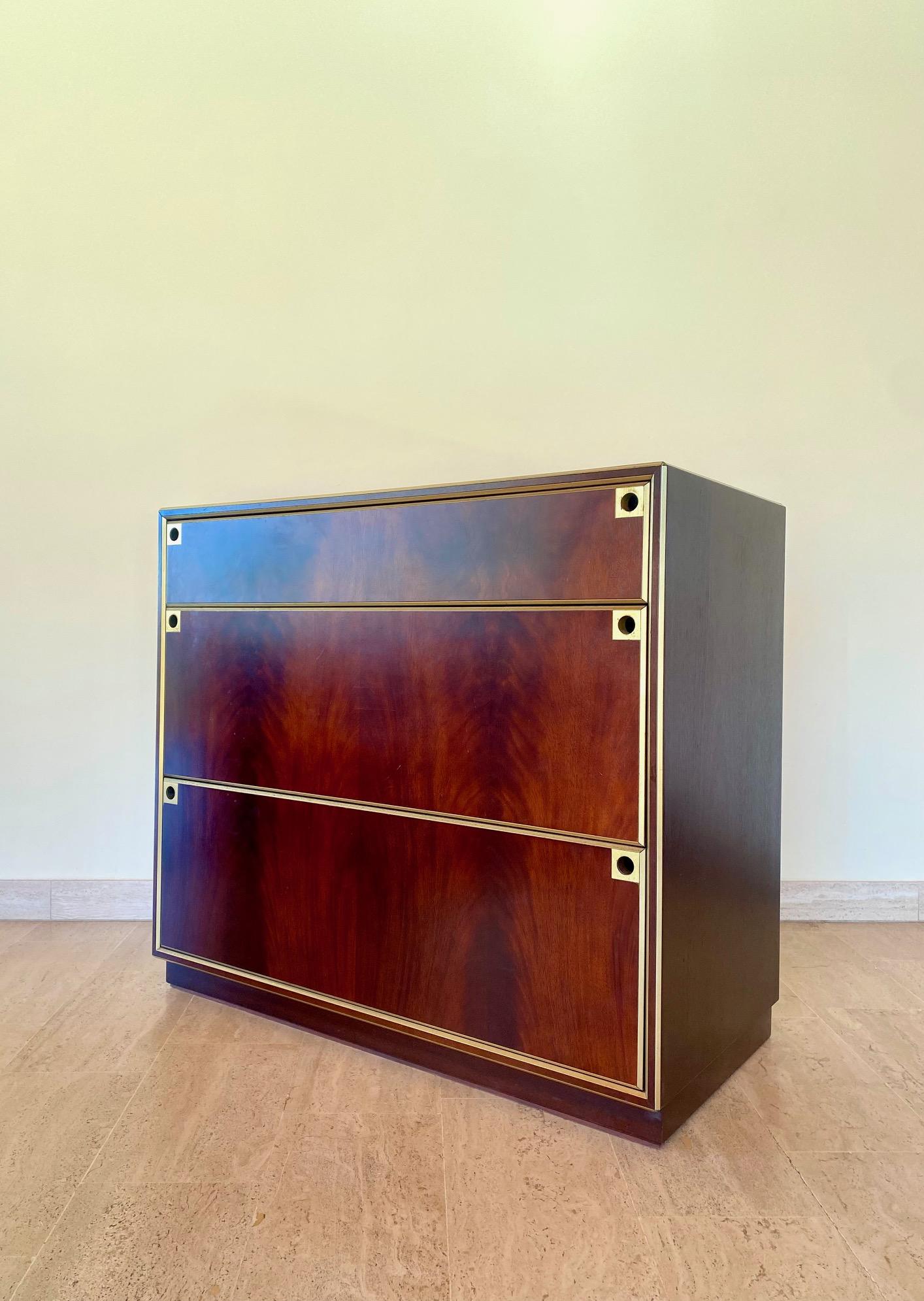 Late 20th Century Rosewood Chest of Drawers from Maison Jansen, 1970s For Sale