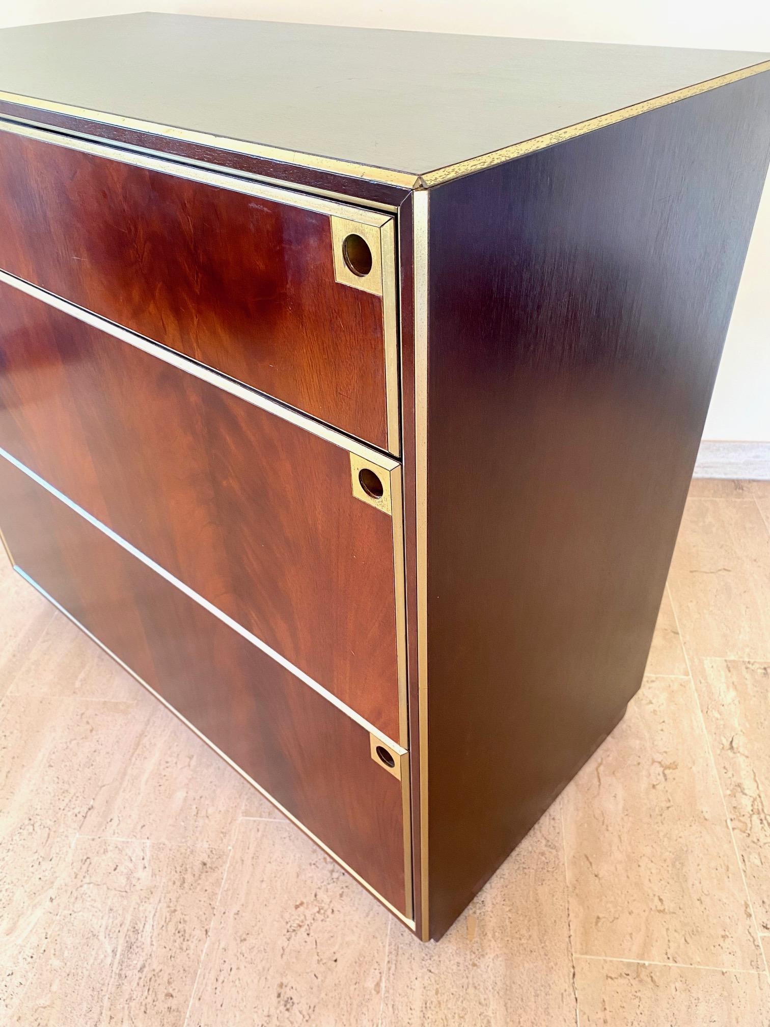 Rosewood Chest of Drawers from Maison Jansen, 1970s For Sale 1