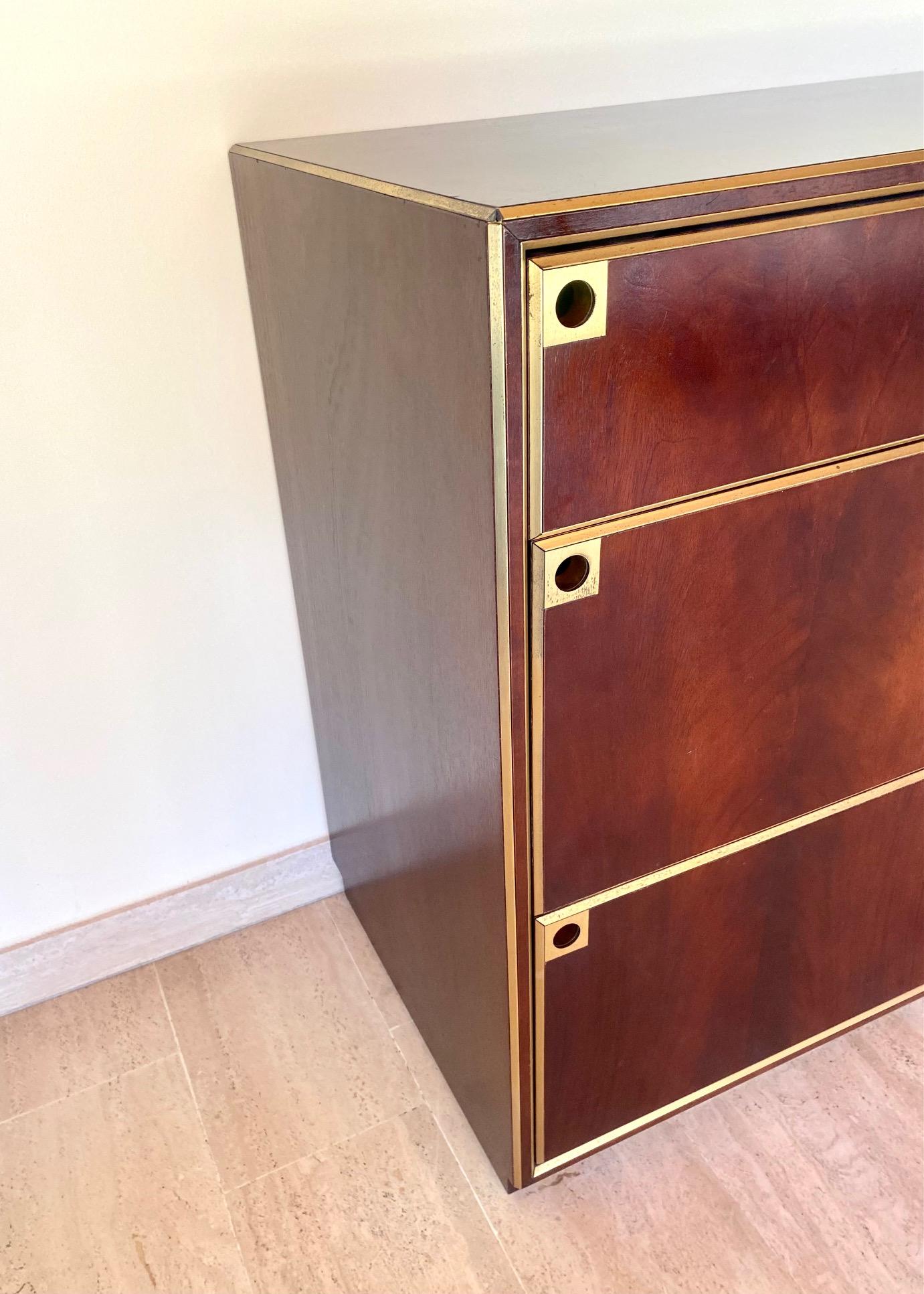 Rosewood Chest of Drawers from Maison Jansen, 1970s For Sale 3