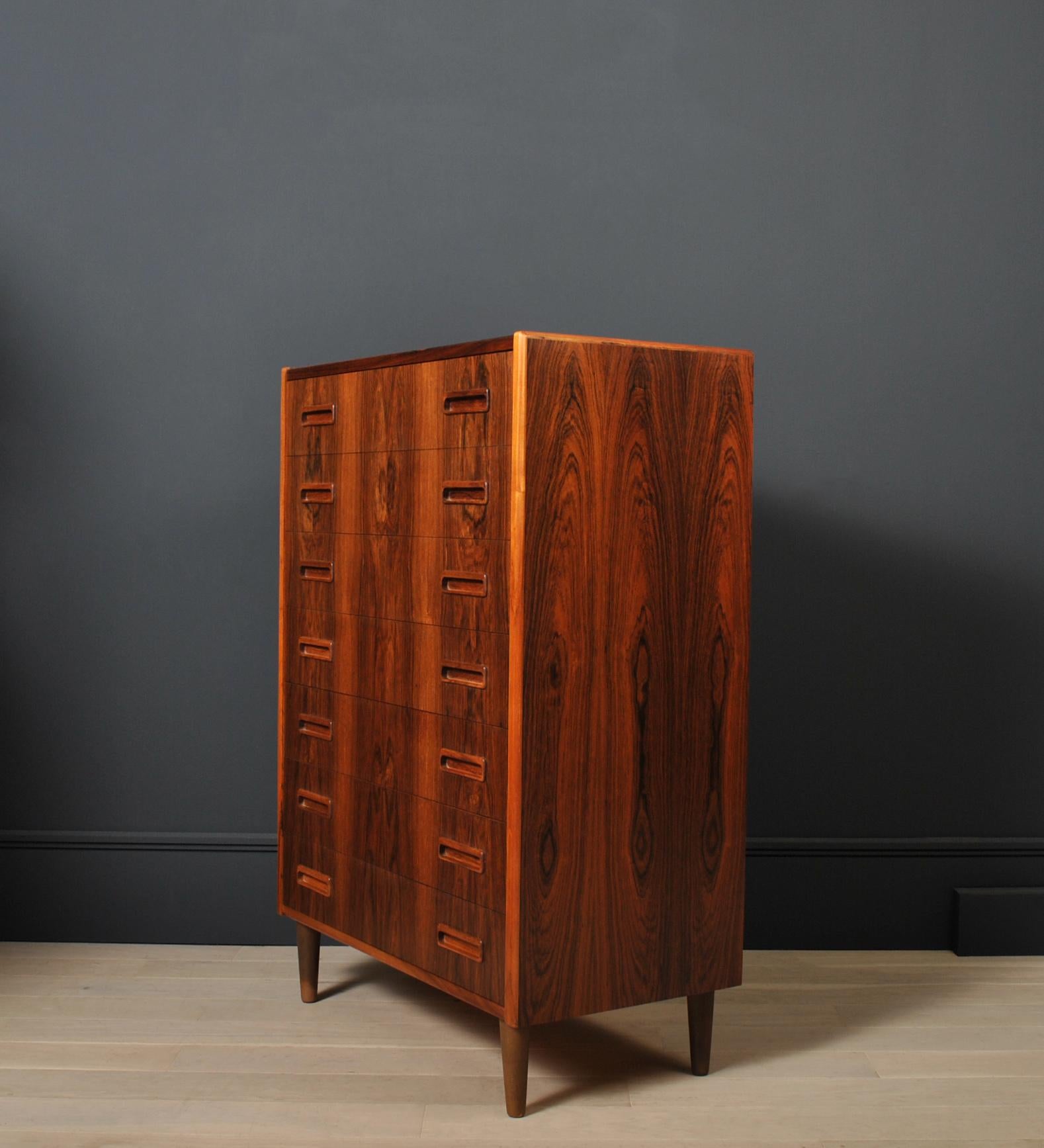 Veneer Danish Midcentury Chest of Drawers, P. Westergaard