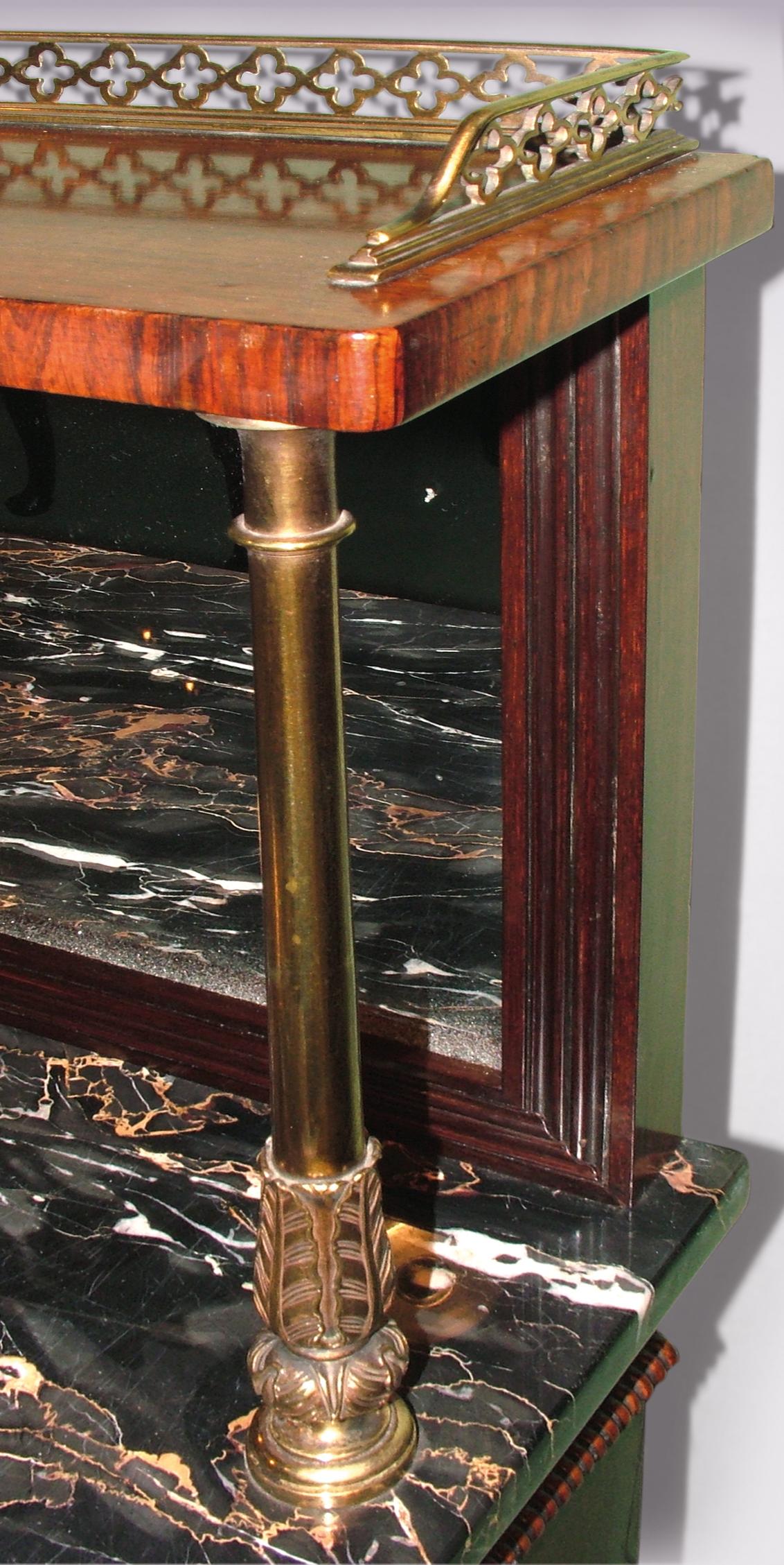Regency Rosewood Chiffonier Marble Top and Upper Part
