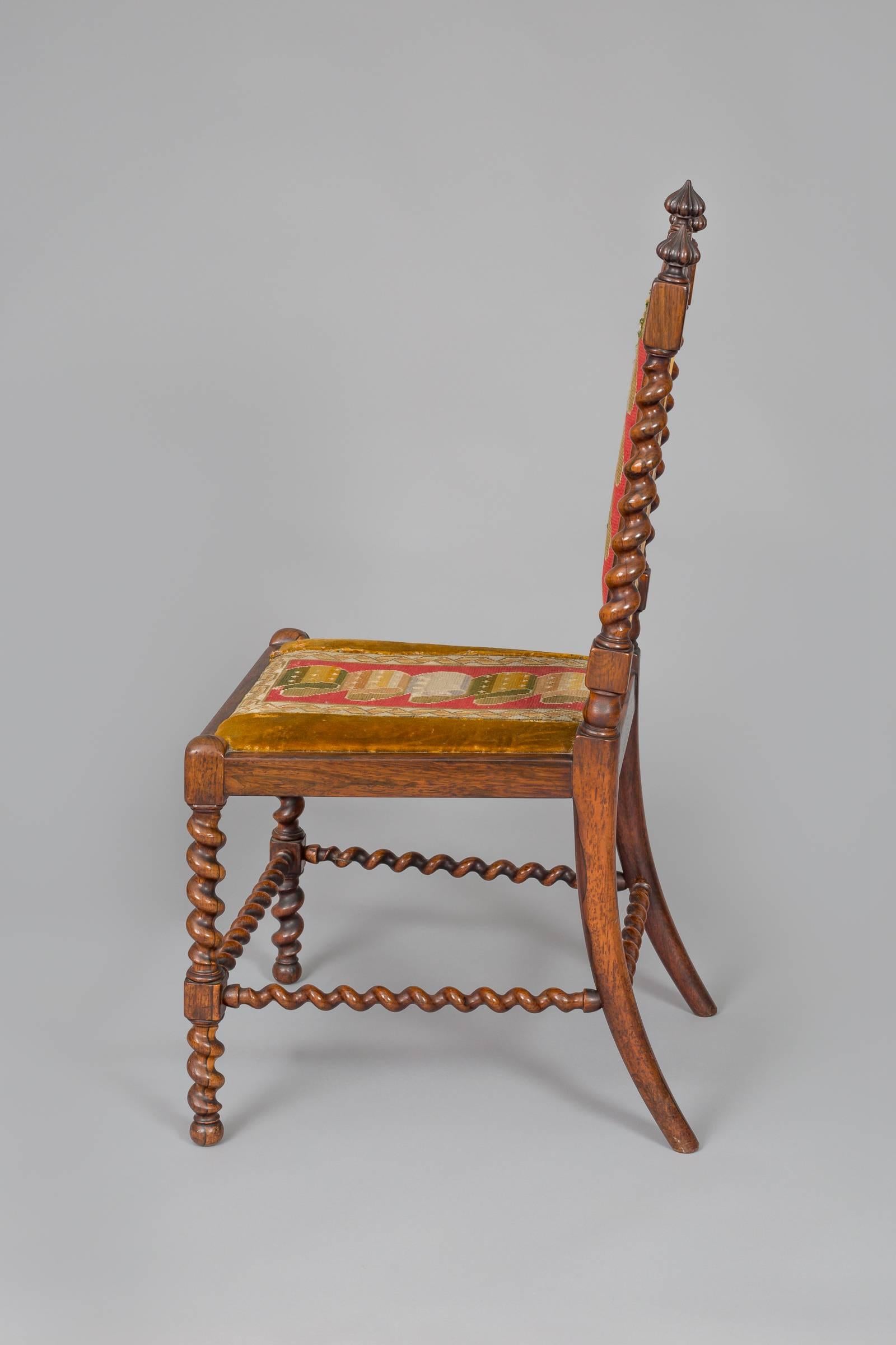 Victorian Rosewood Child's Side Chair, circa 1830 For Sale