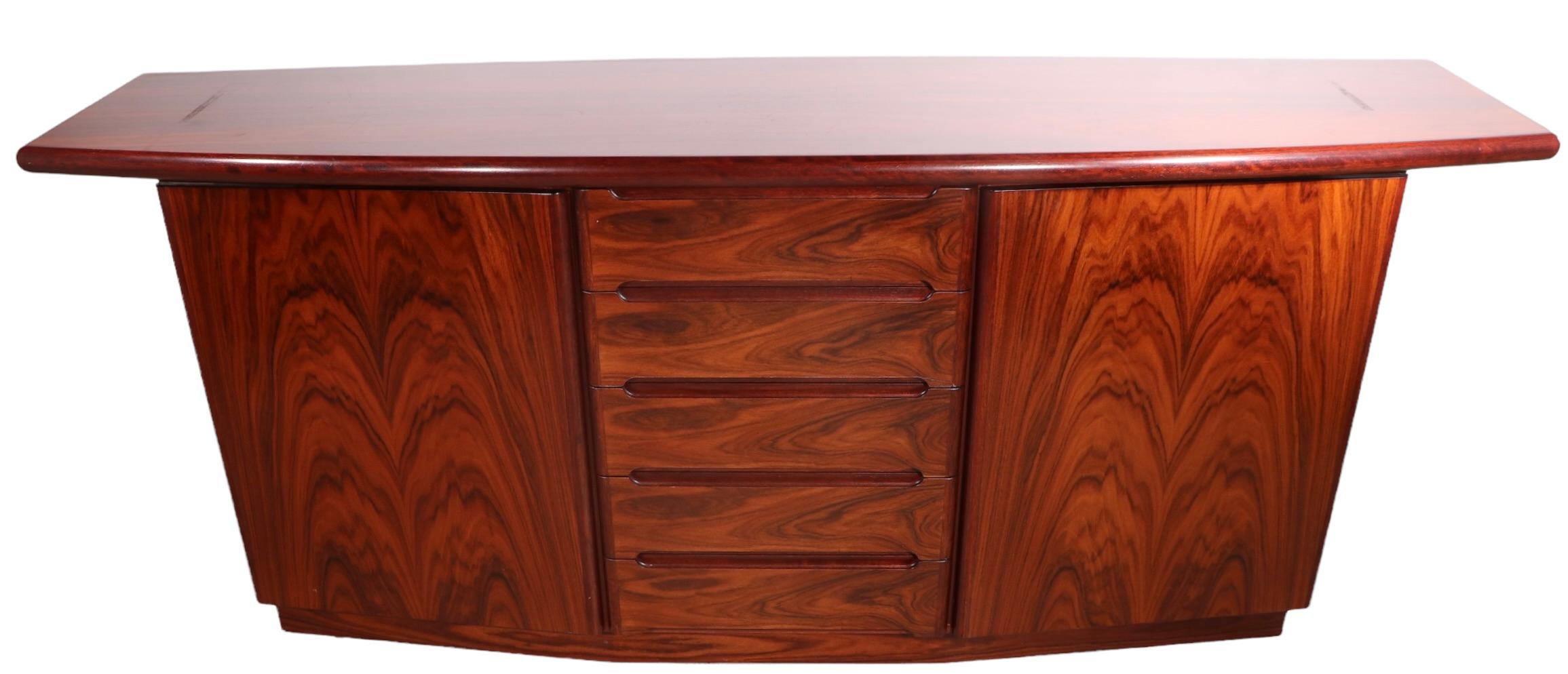 Rosewood China Cabinet Sideboard Display Case by Skovby Denmark 1960’s 1