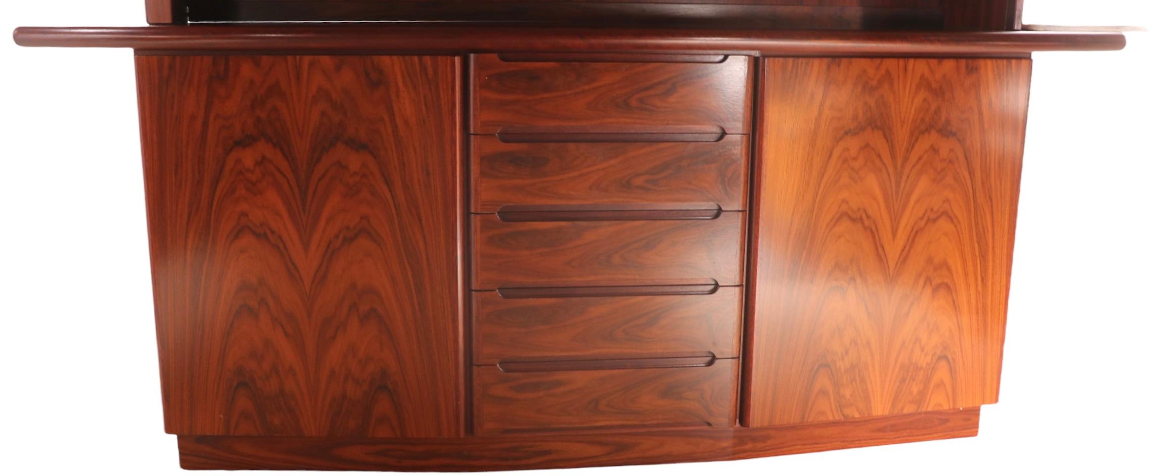Rosewood China Cabinet Sideboard Display Case by Skovby Denmark 1960’s 5