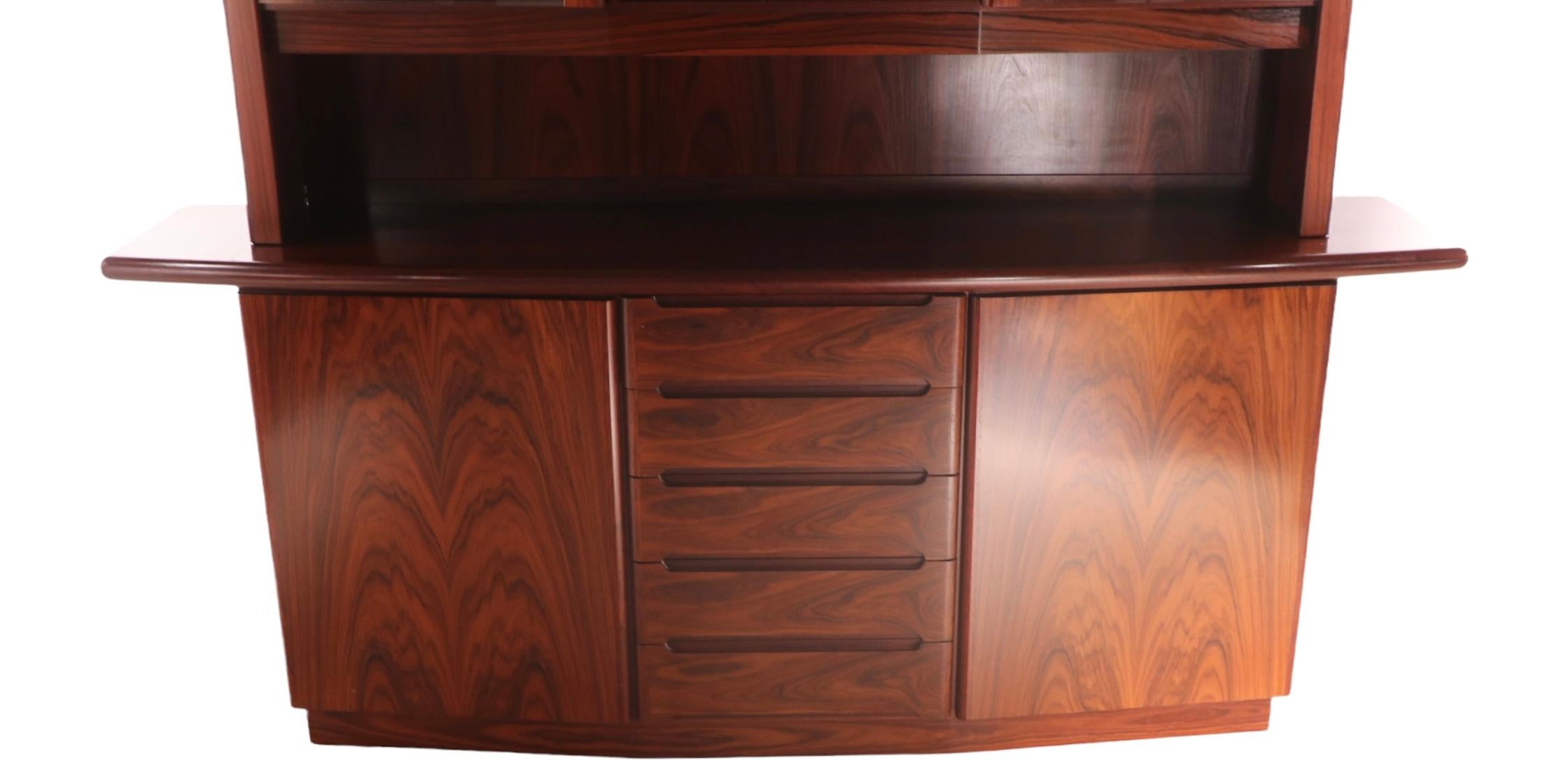 Rosewood China Cabinet Sideboard Display Case by Skovby Denmark 1960’s 6