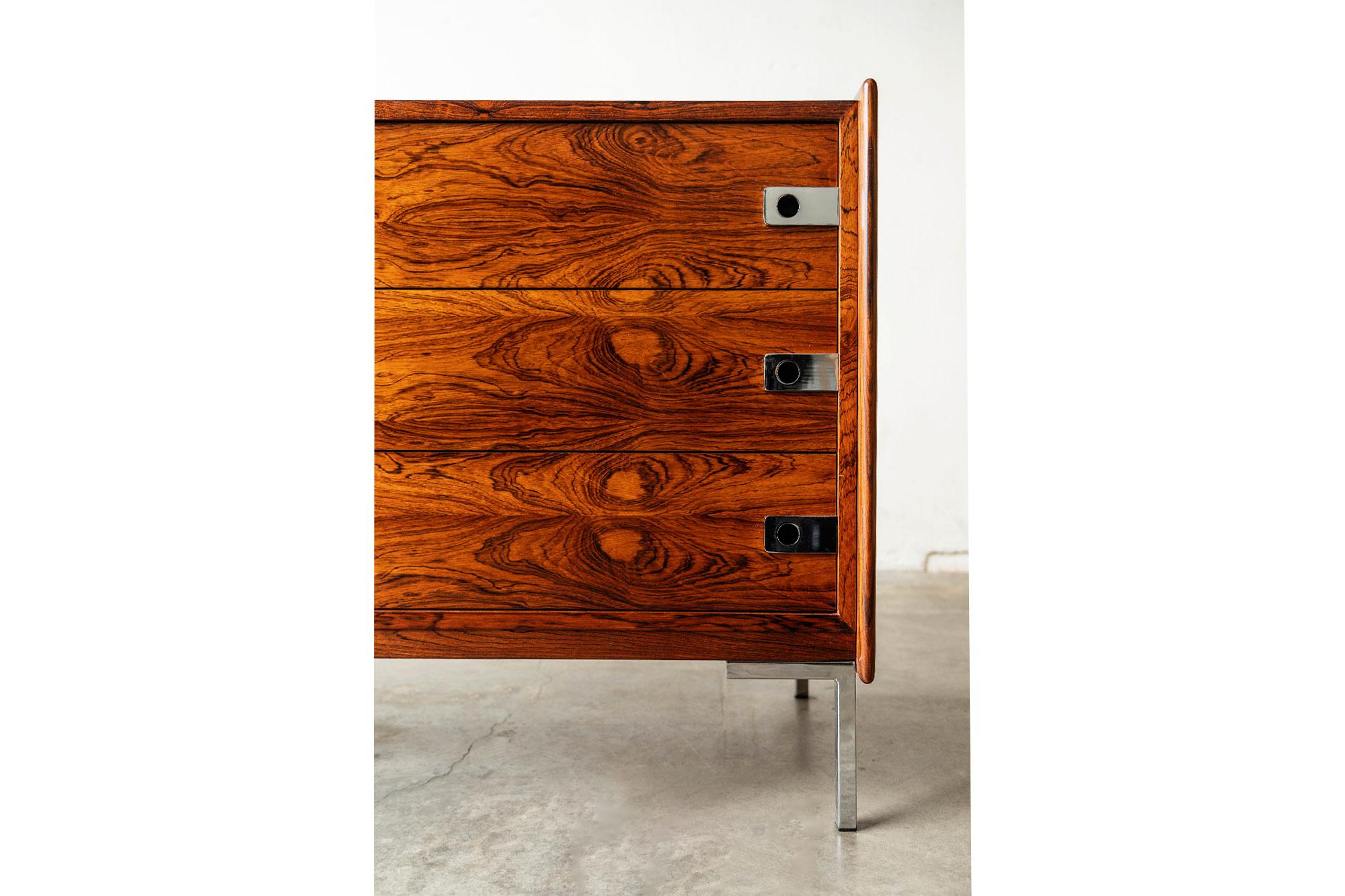Rosewood & Chrome Dresser in the Manner of Arne Vodder 4