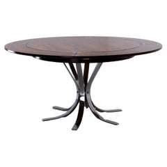 Rosewood & Chrome Lotus Dining / Center Table by Dyrlund, Denmark 1970s
