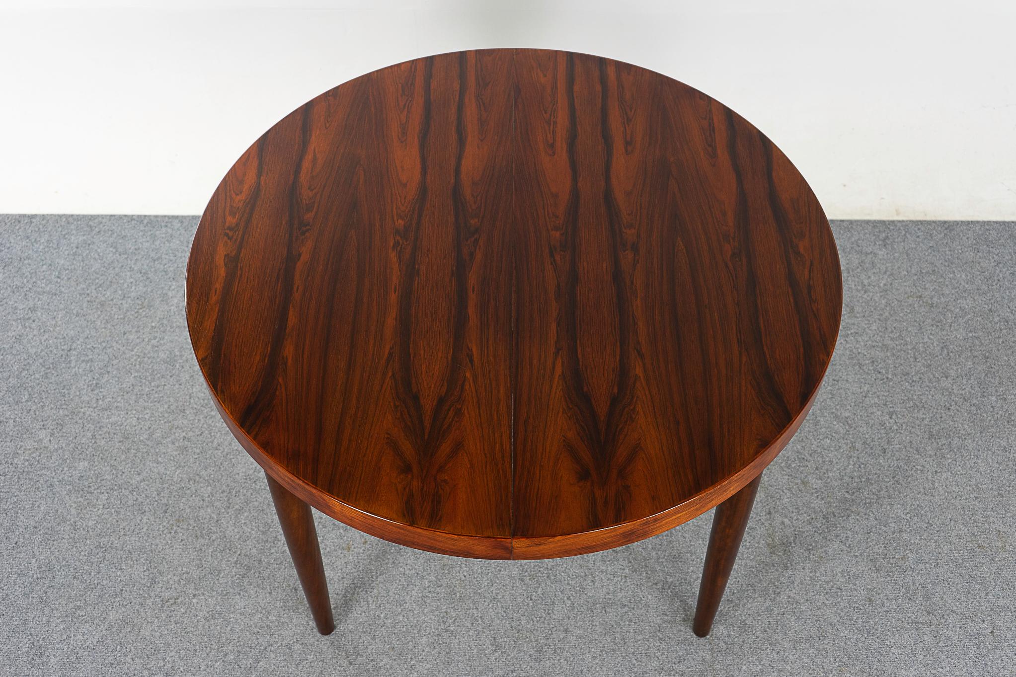 Rosewood Circular Dining Table by Kai Kristiansen with Leaves For Sale ...