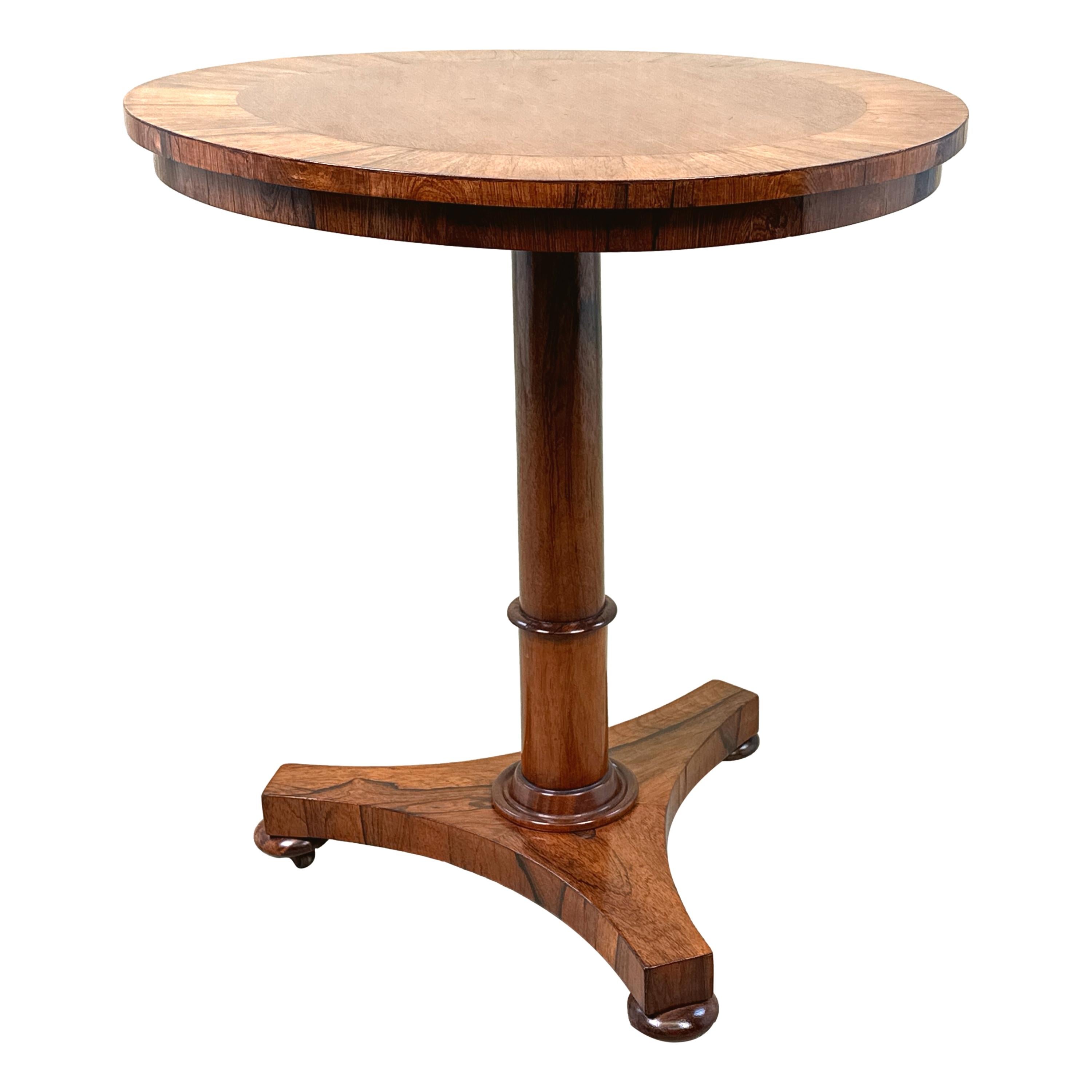 19th Century Rosewood Circular Regency Lamp Table For Sale
