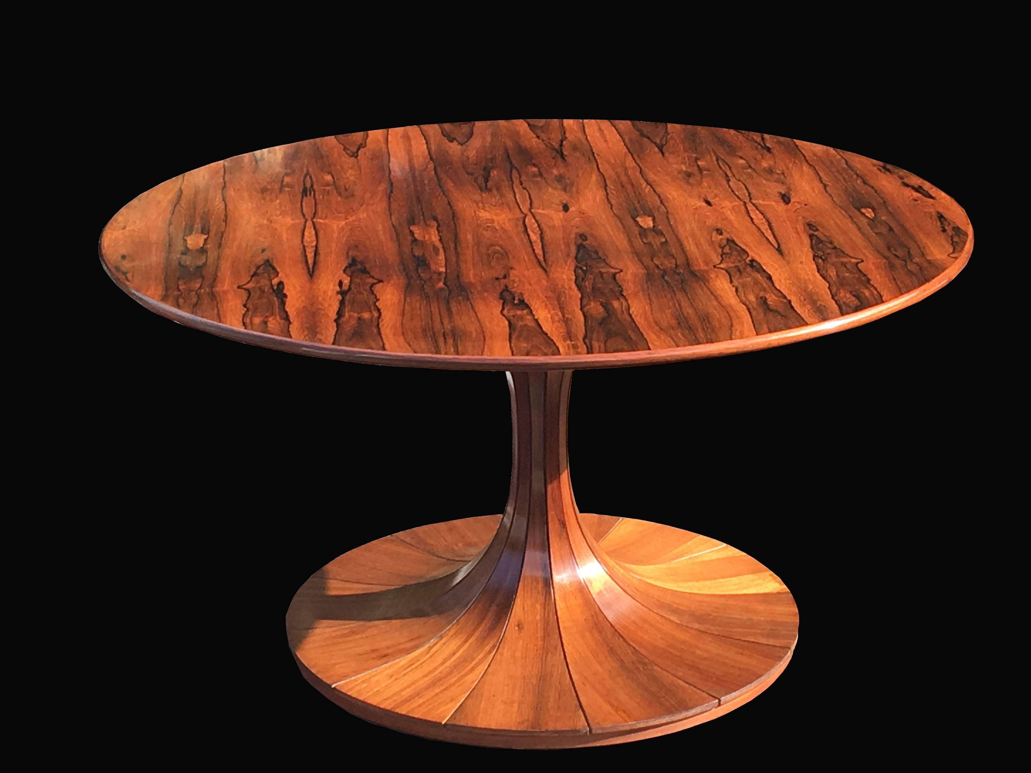 Rosewood  'Clessidra' Table by Luigi Massoni In Excellent Condition In Little Burstead, Essex