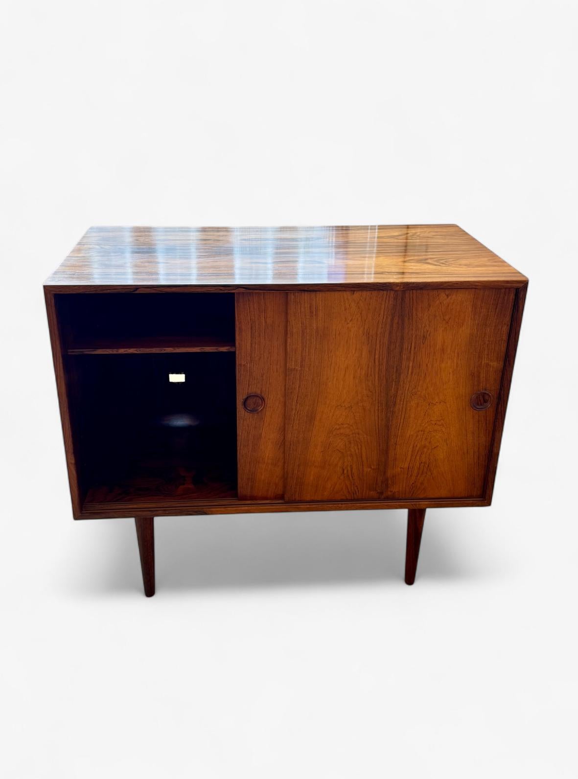 Turned Rosewood Cocktail Cabinet, Kai Kristiansen, Denmark 1960's For Sale