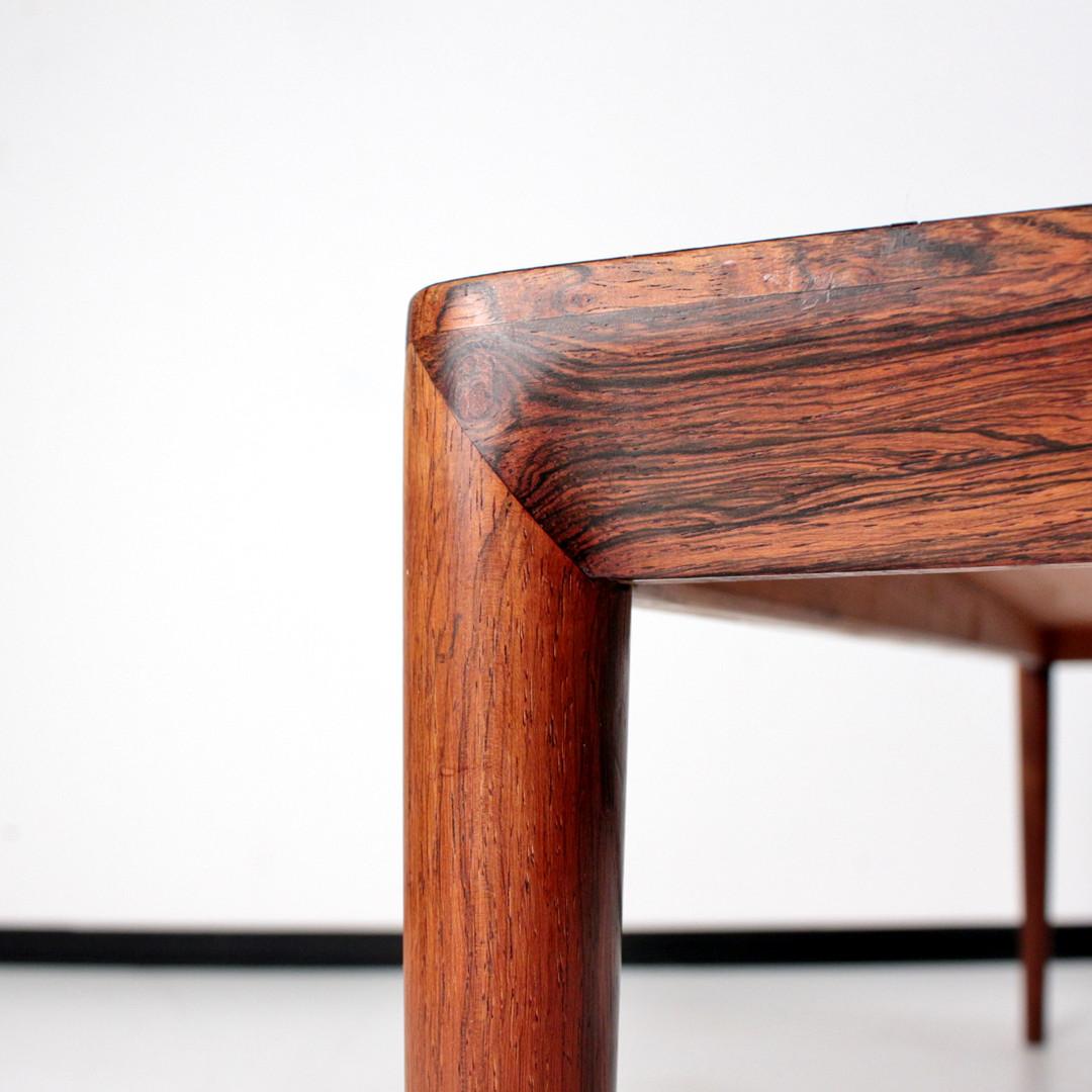 Danish Rosewood Coffee Table, by Erik Riisager Hansen for Haslev, Denmark, 1960s For Sale