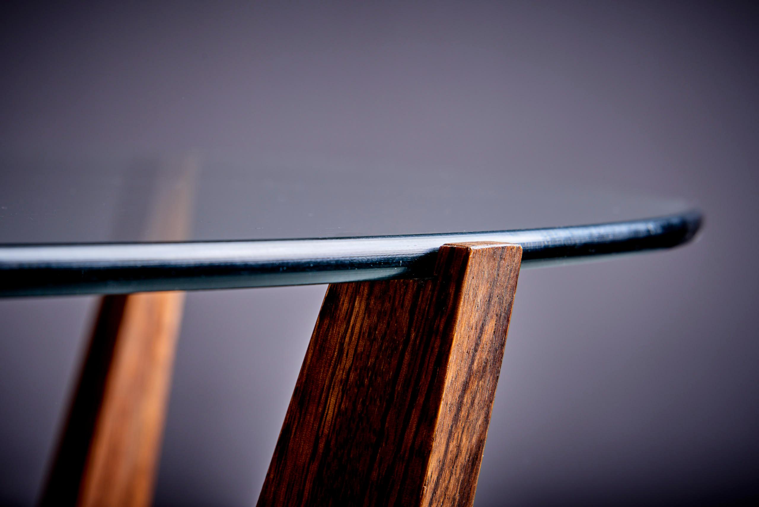 Rosewood Coffee Table with Glass Top by Wilhelm Renz In Good Condition In Berlin, DE