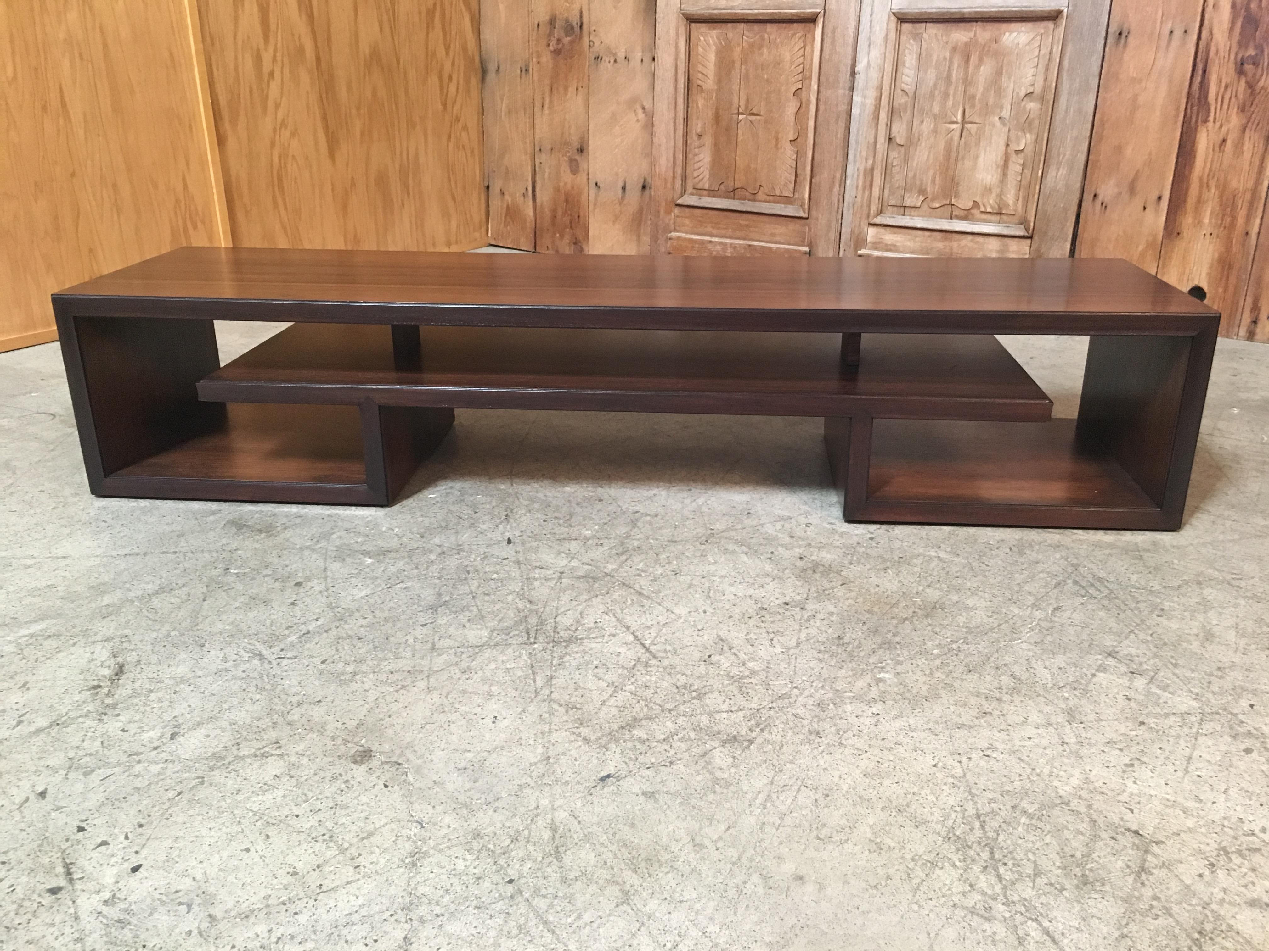Rosewood Coffee Table / Bench by Paul Frankl 4