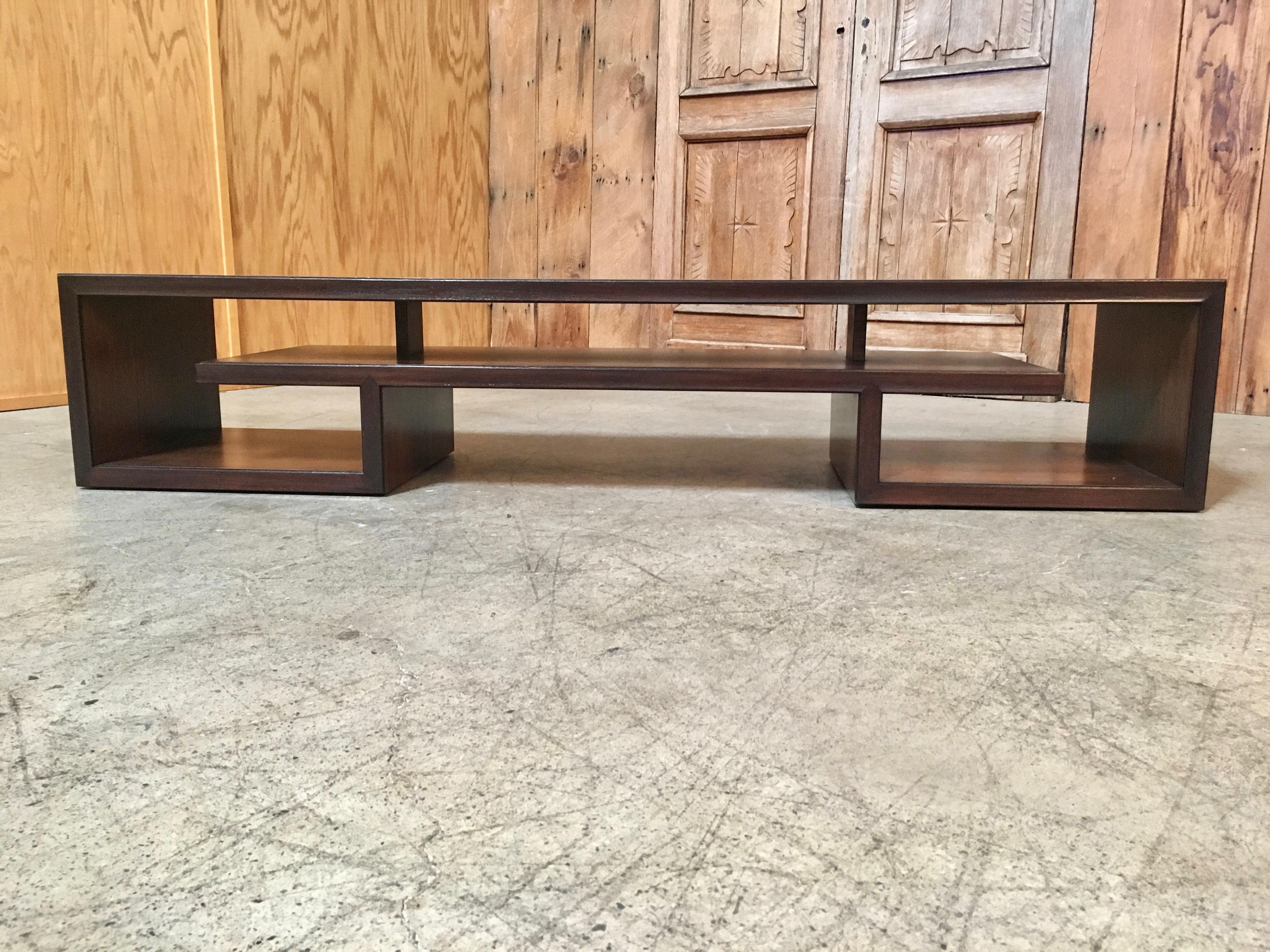 Mid-Century Modern Rosewood Coffee Table / Bench by Paul Frankl