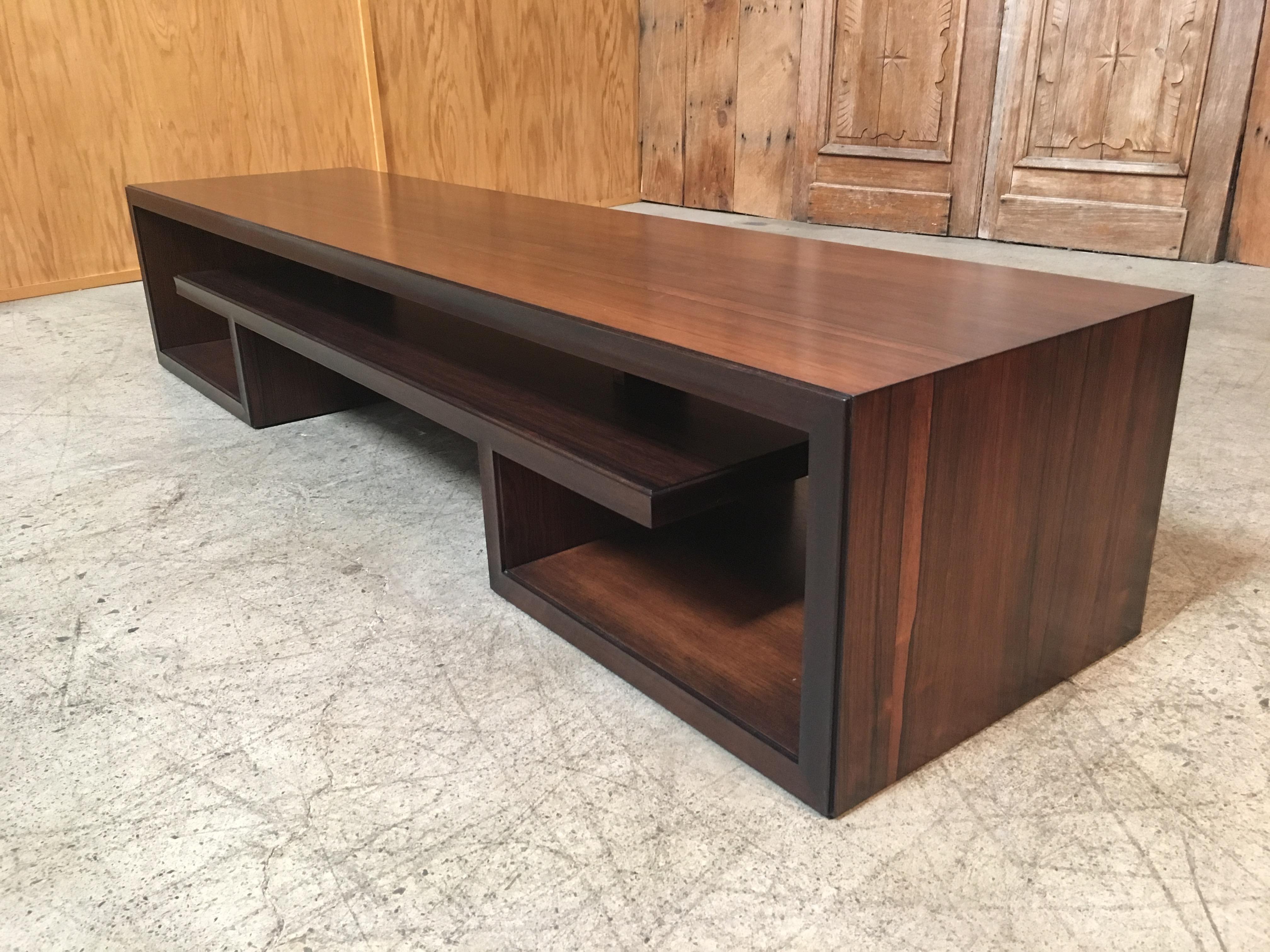 American Rosewood Coffee Table / Bench by Paul Frankl