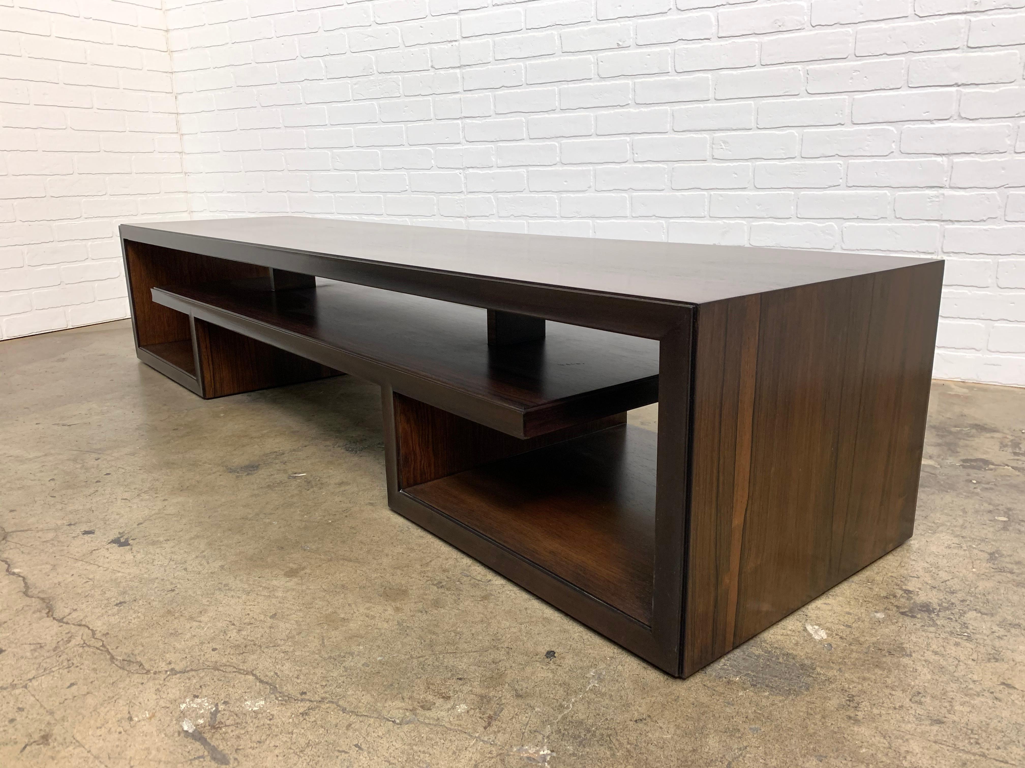 Rosewood Coffee Table or Bench by Paul Frankl In Good Condition In Denton, TX