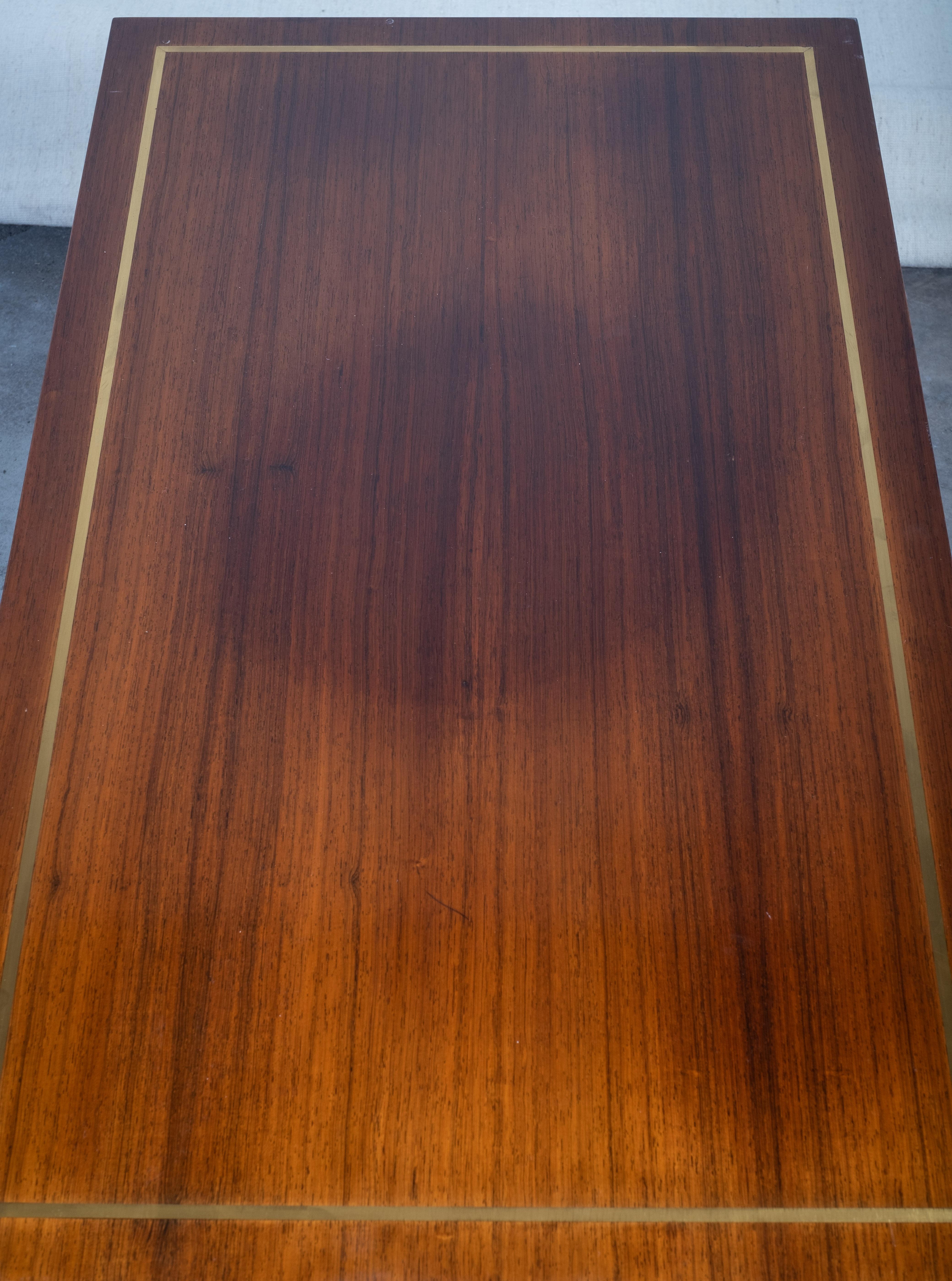 Metal Rosewood Coffee Table by Ernst Kühn, Denmark, 1950s For Sale