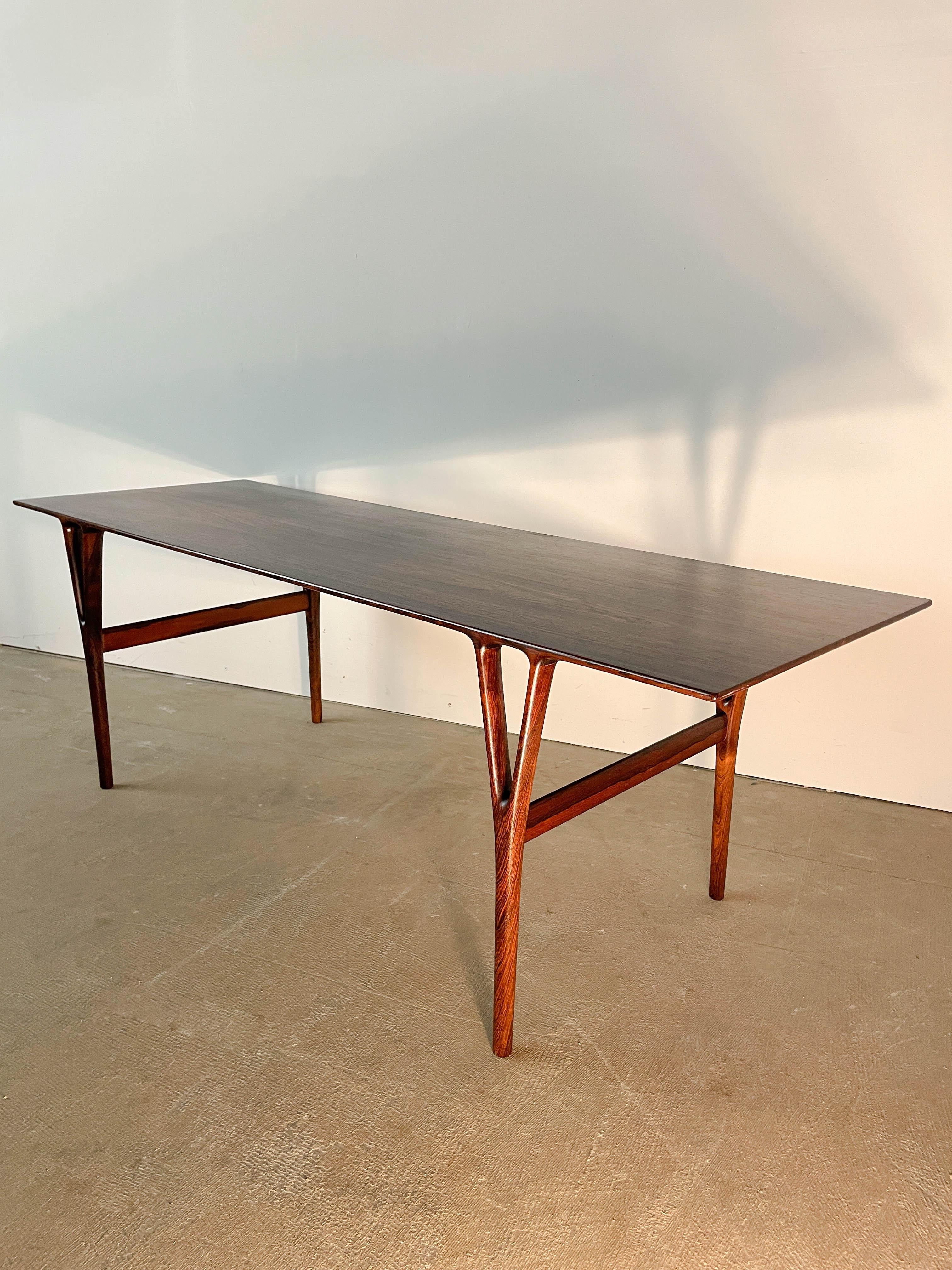 Rosewood Coffee Table by Helge Vestergaard Jensen For Sale 9