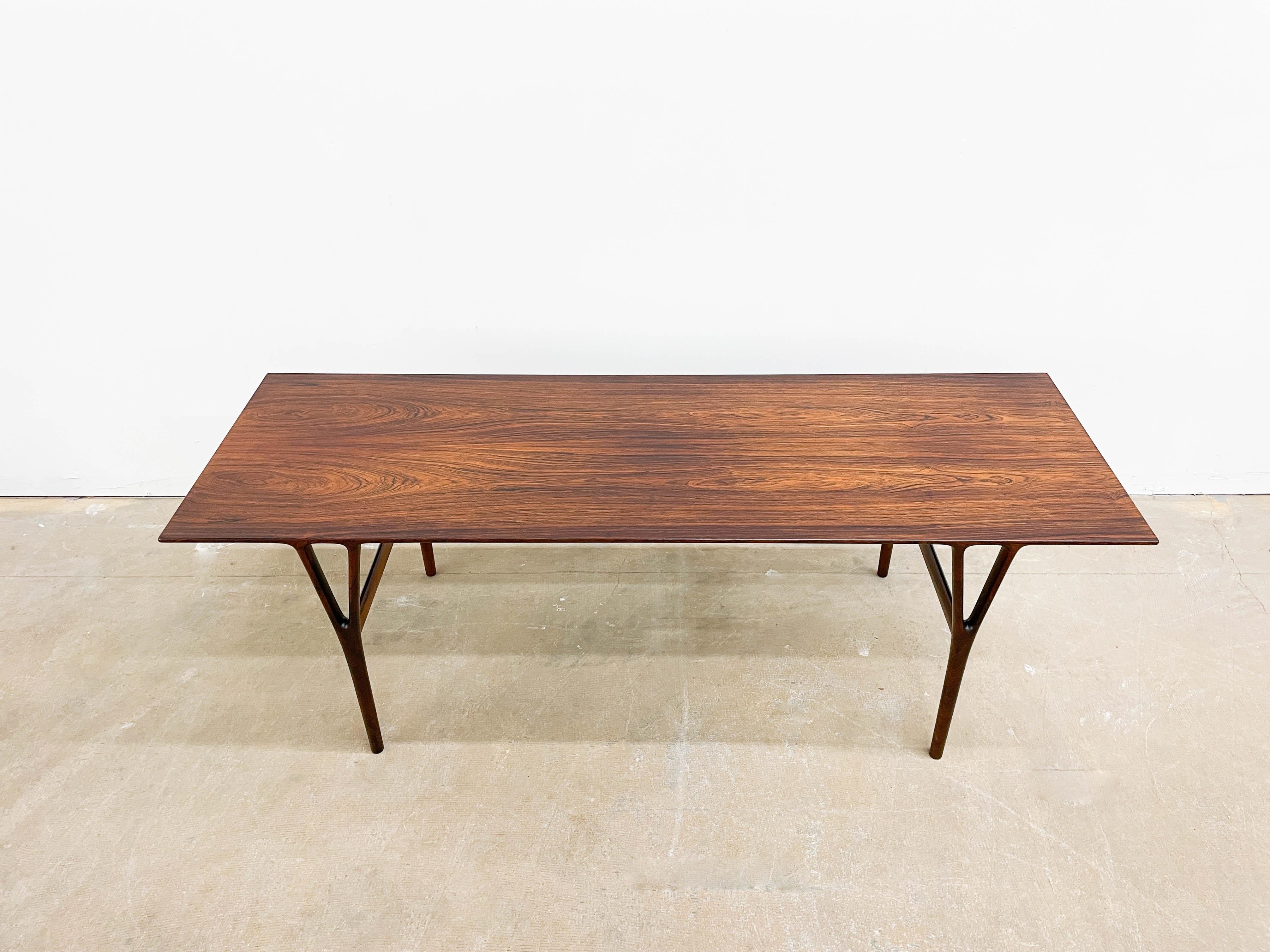 20th Century Rosewood Coffee Table by Helge Vestergaard Jensen For Sale