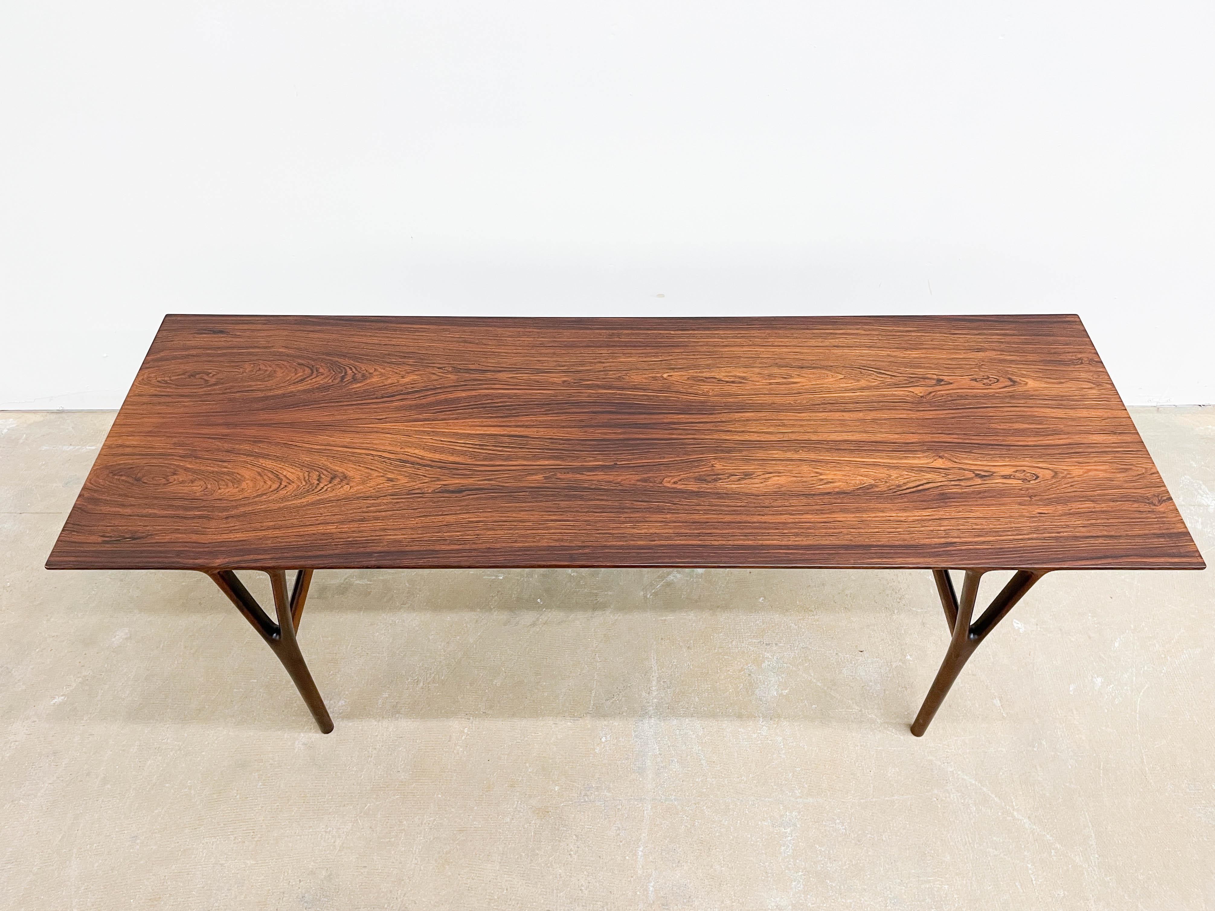 Rosewood Coffee Table by Helge Vestergaard Jensen For Sale 1