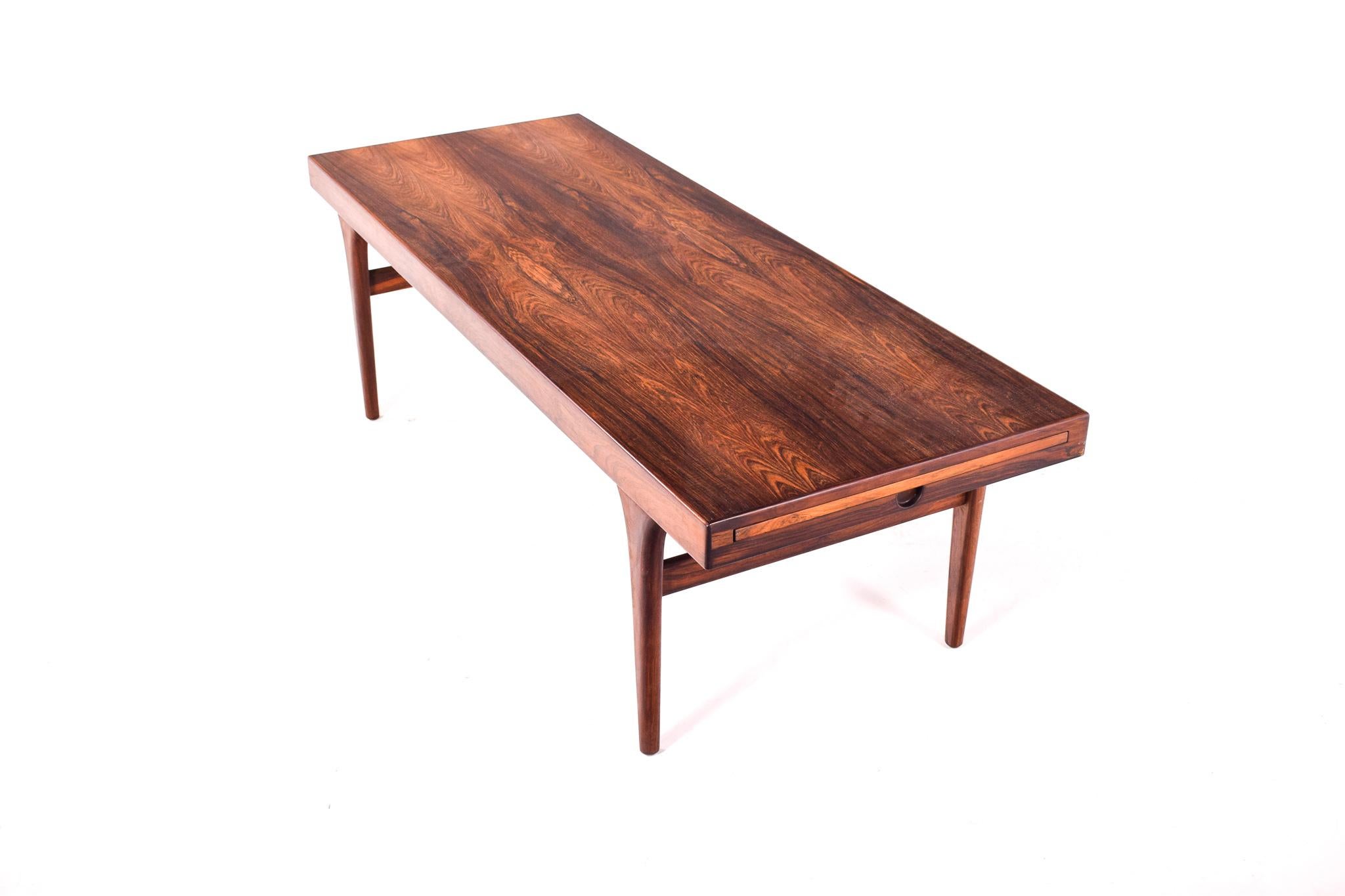 Danish Mid Century Rosewood Coffee Table by Johannes Andersen, 1960s For Sale