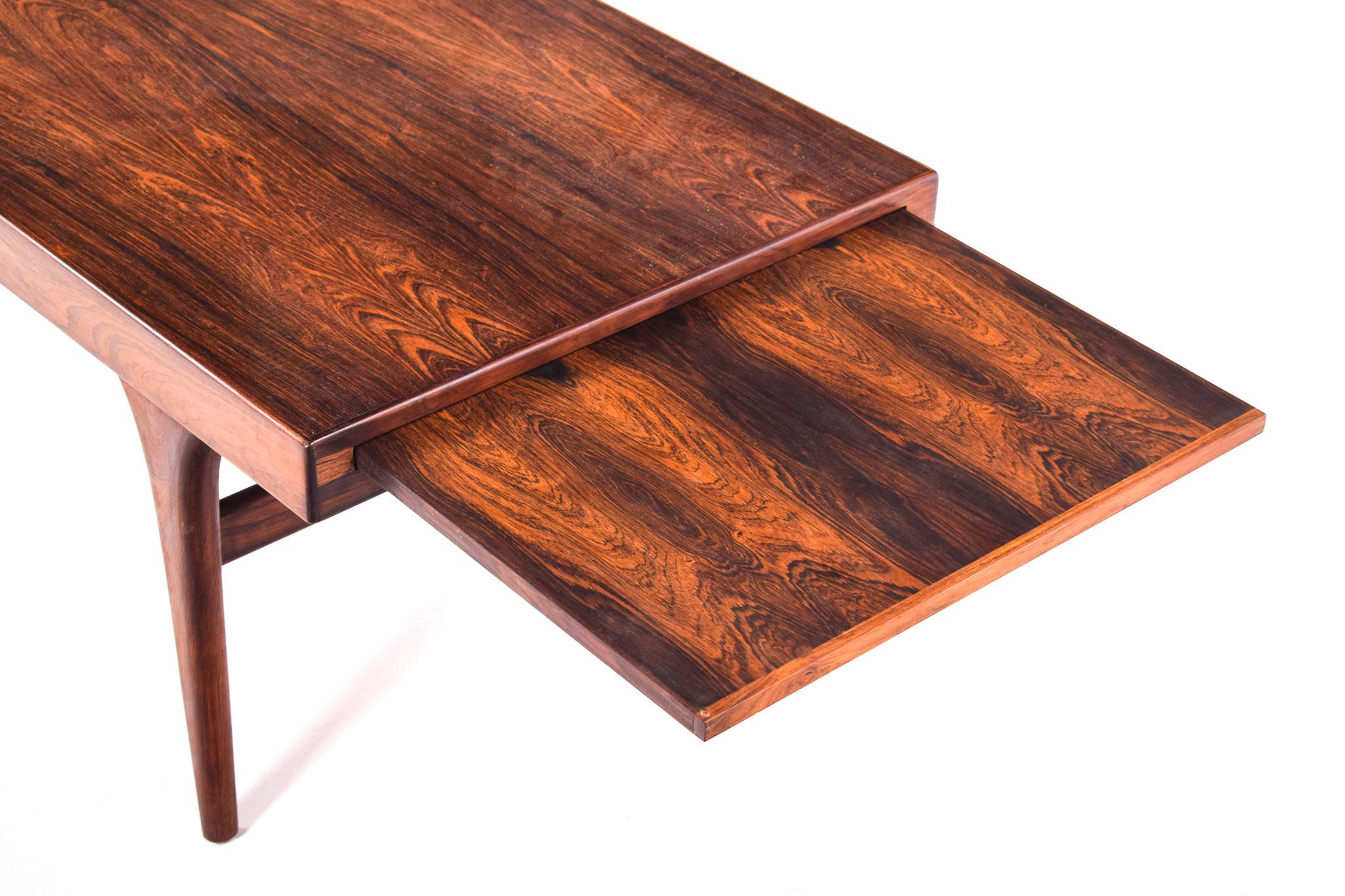 Formica Mid Century Rosewood Coffee Table by Johannes Andersen, 1960s For Sale