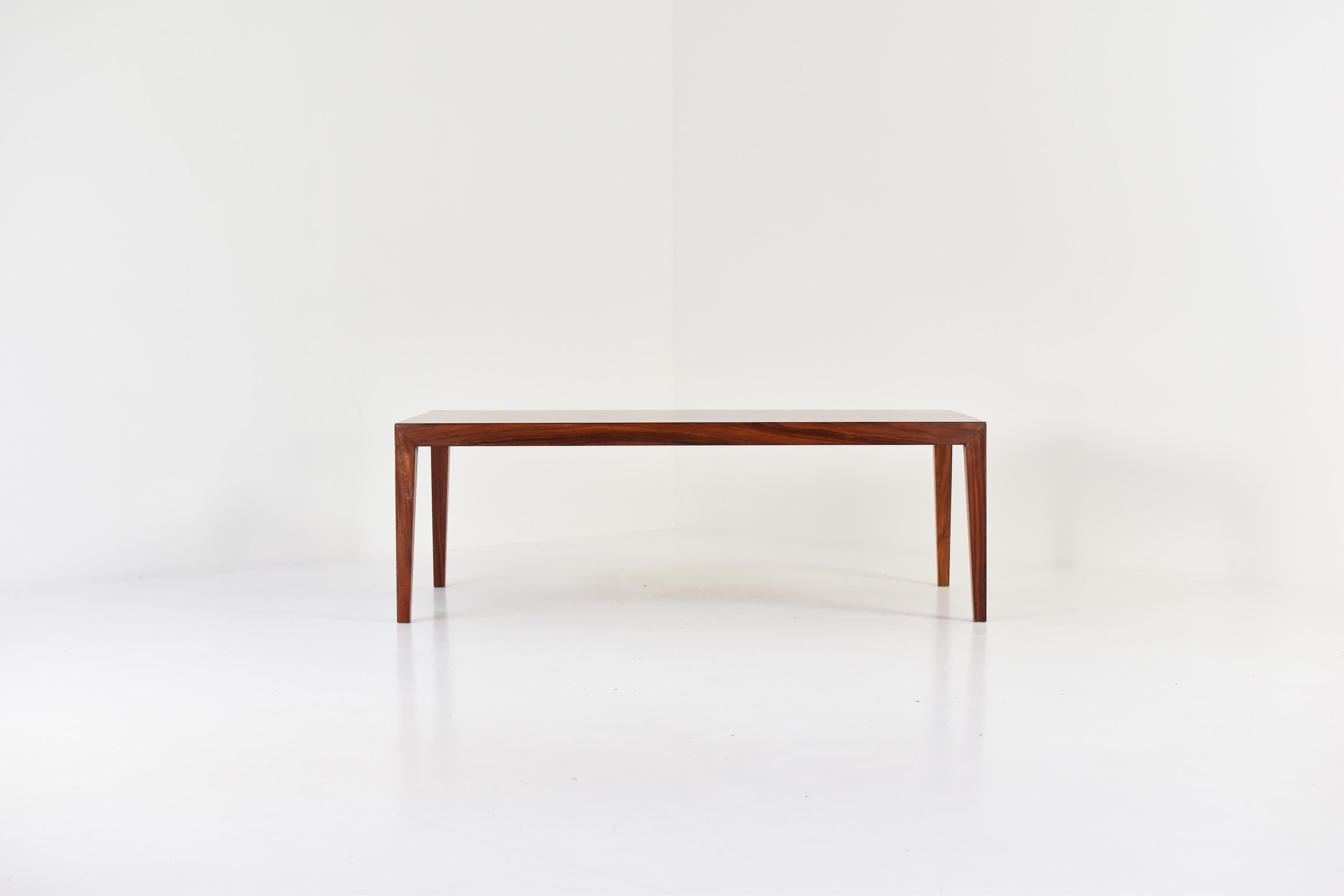 Scandinavian Modern Rosewood Coffee Table by Severin Hansen for Haslev, Denmark, 1960s