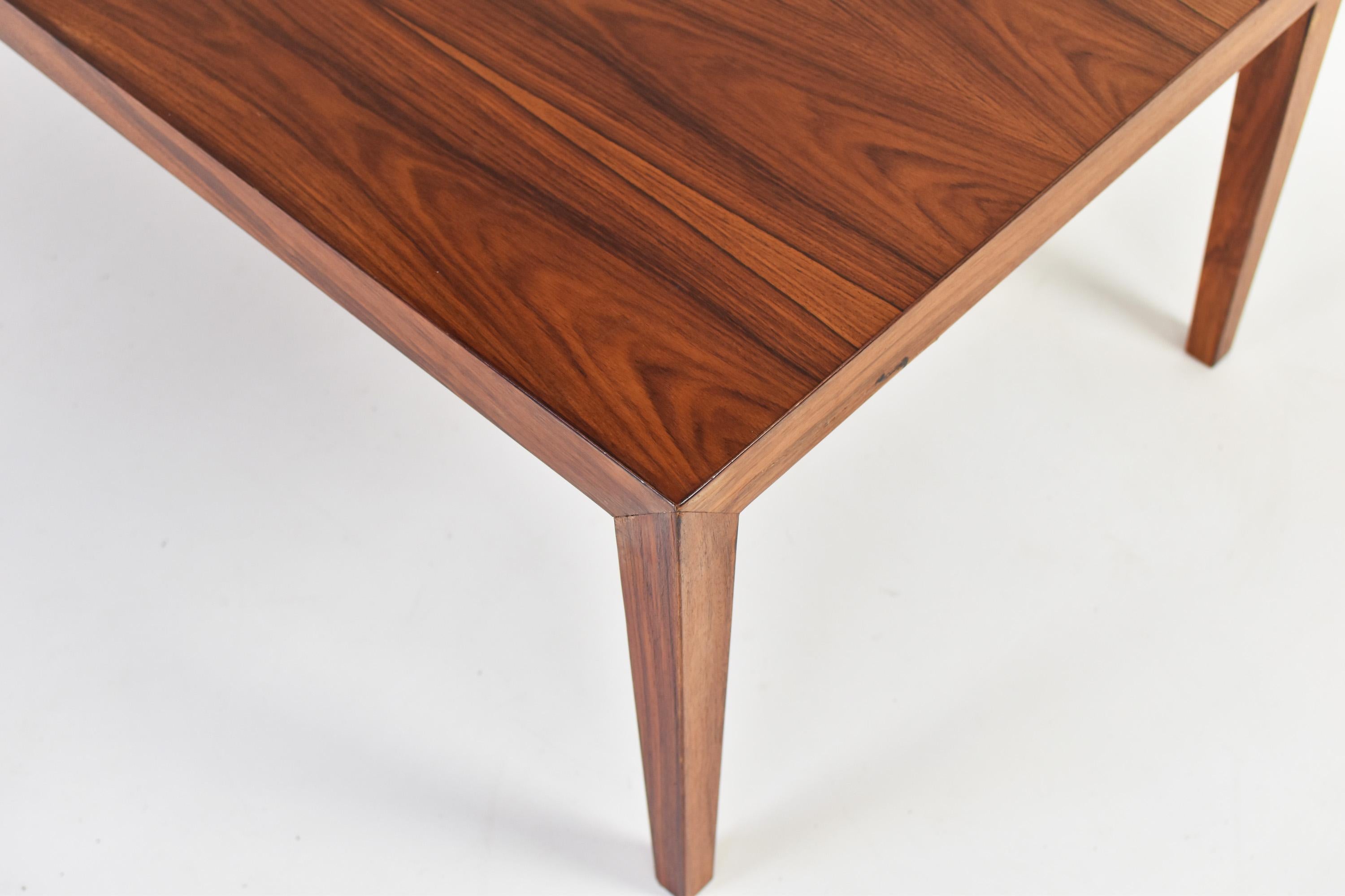Danish Rosewood Coffee Table by Severin Hansen for Haslev, Denmark, 1960s