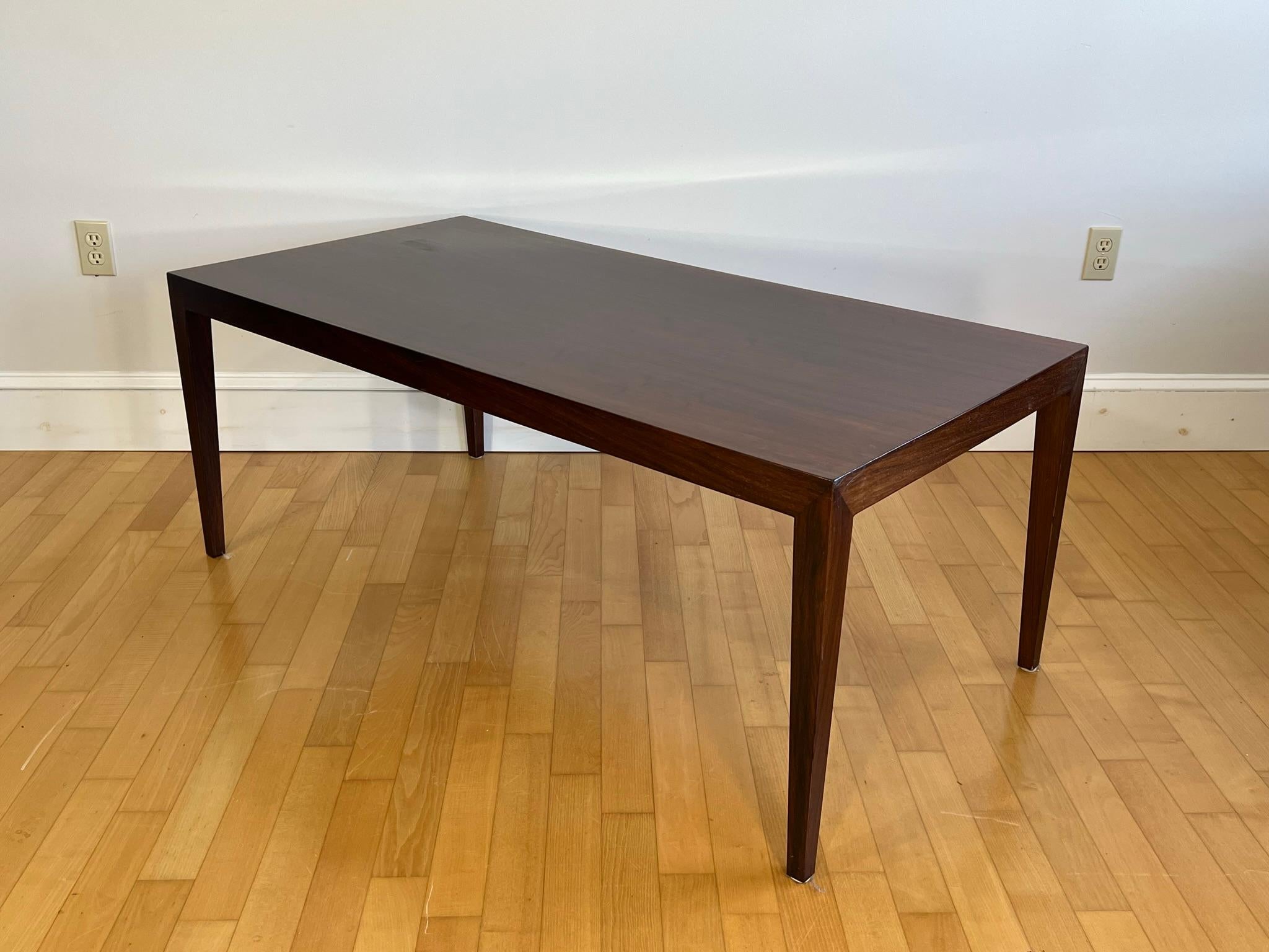 Mid-Century Modern Rosewood Coffee Table by Severin Hansen Jr. for Haslev For Sale
