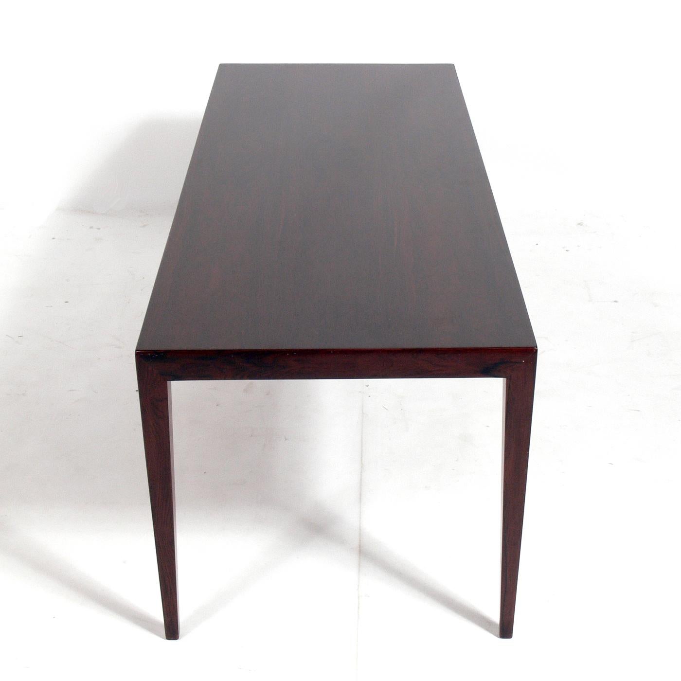 Mid-Century Modern Rosewood Coffee Table by Severin Hansen Jr For Sale