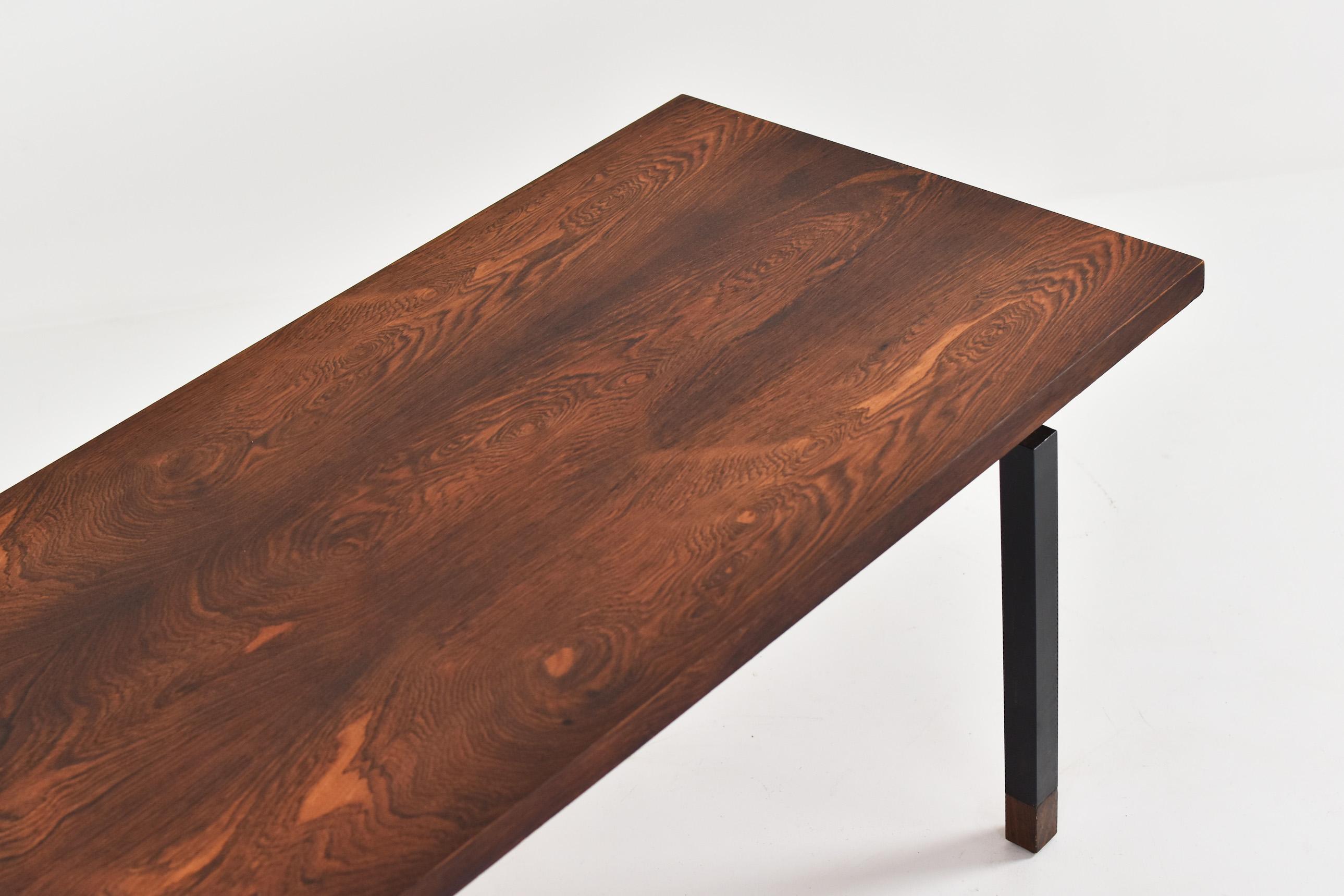 Rosewood Coffee Table in the Manner of Johannes Aasbjerg, Denmark, 1950s 2