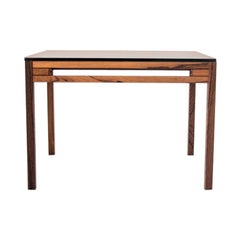 Rosewood Coffee Table with Glass Top, Scandinavian Modern, 1970s