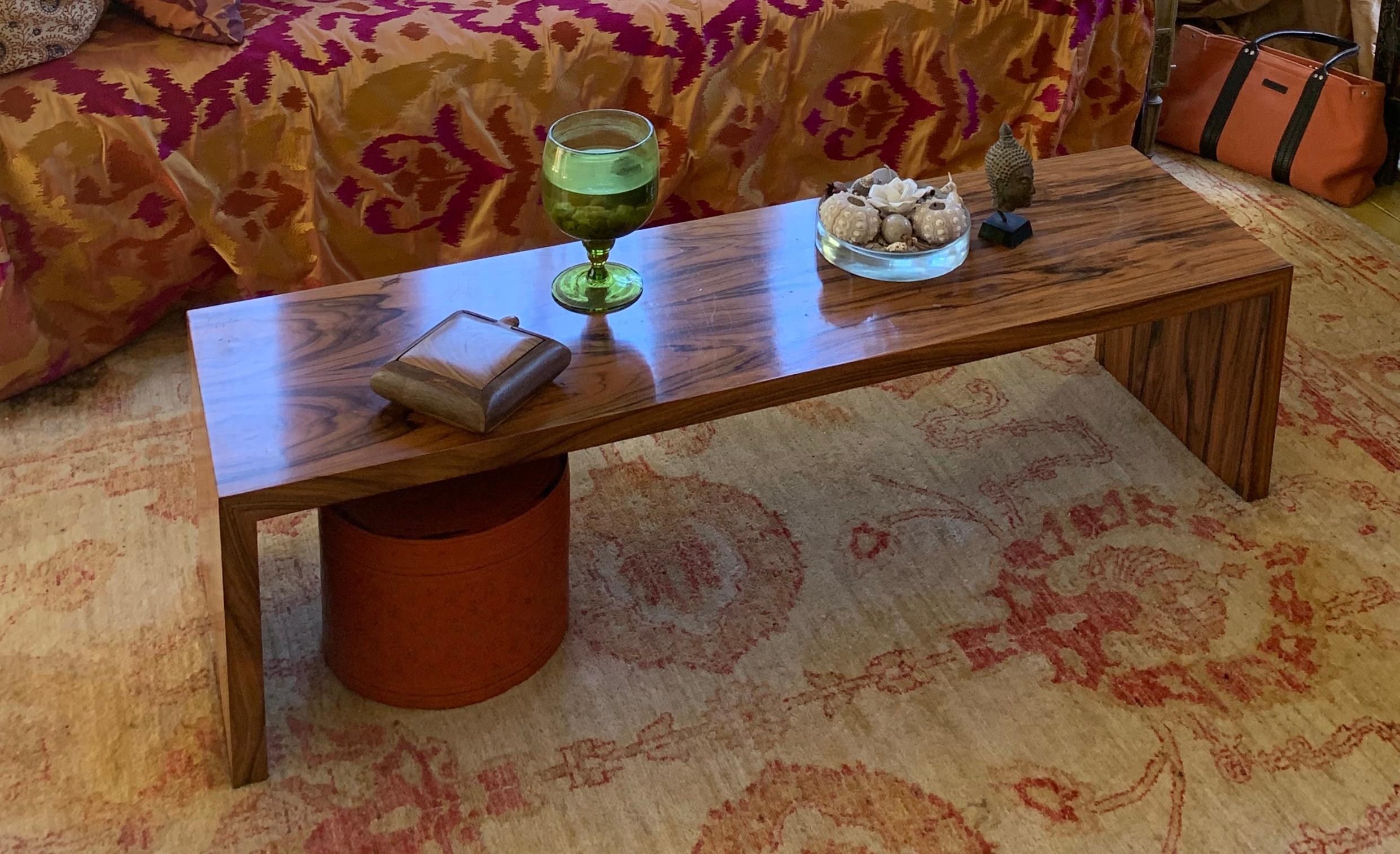 Rosewood Coffee Table with Traditional Joinery In New Condition For Sale In Ballard, CA