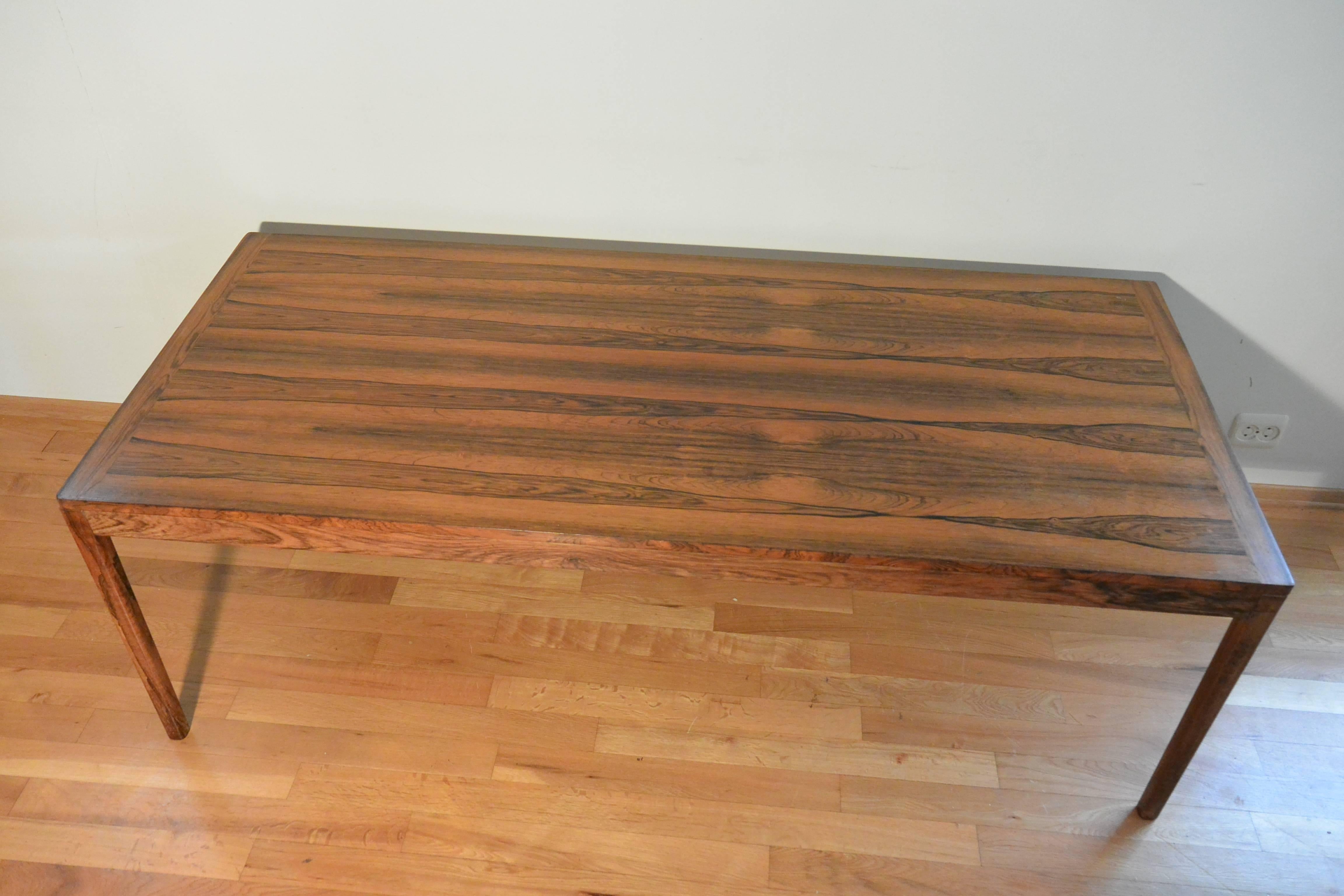 Mid-20th Century Rosewood Coffee Table, Scandinavian Design 1960s For Sale