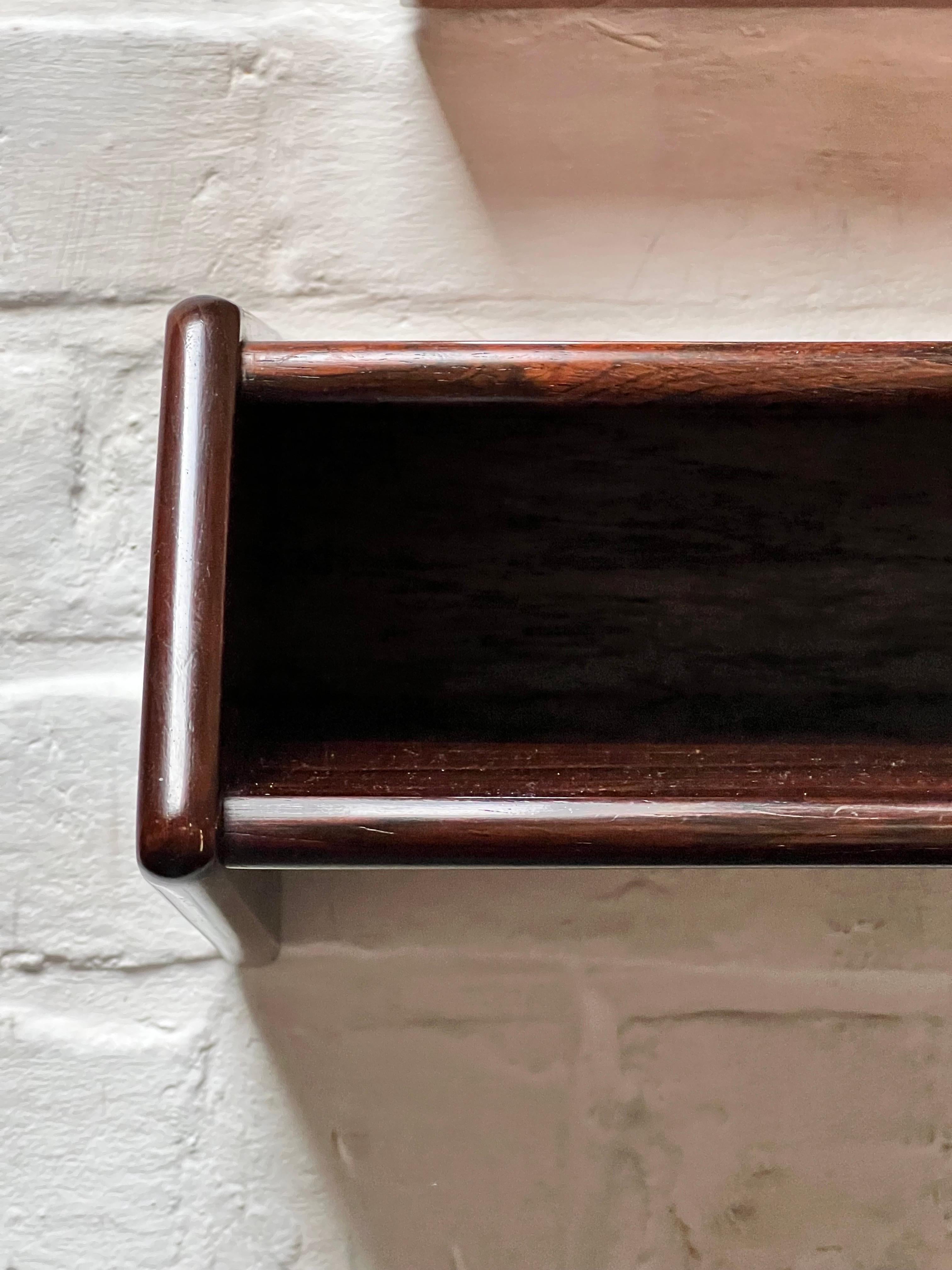 Mid-20th Century Rosewood console and mirror by Arch. Kai Kristiansen, Denmark 1950s, Rare
