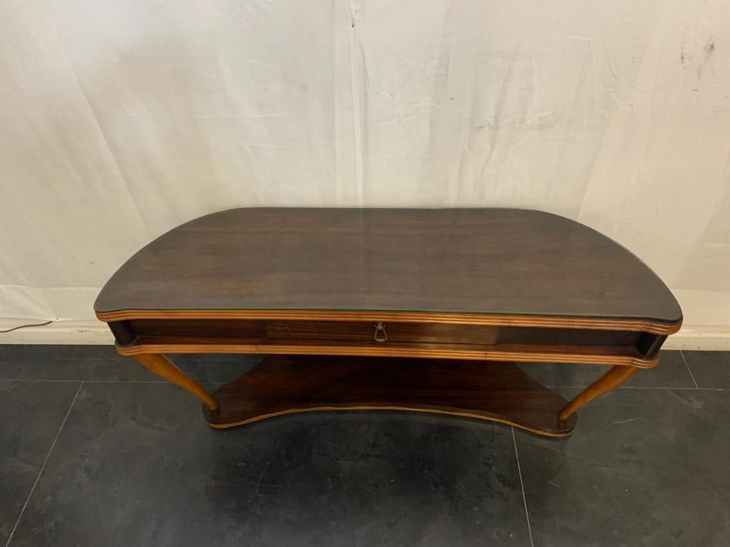 Console en bois de rose de Paolo Buffa, années 1940 en vente 3