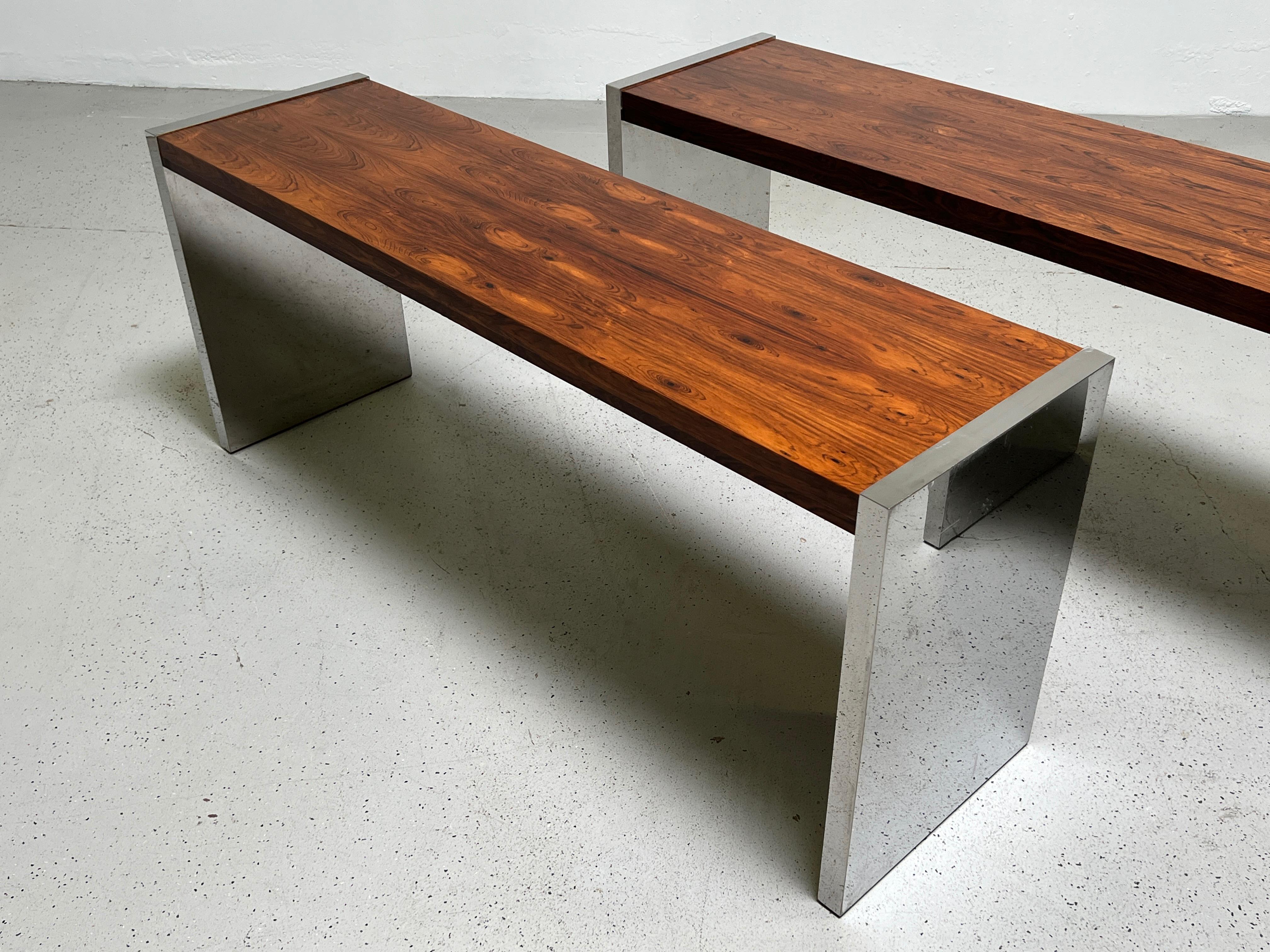 Rosewood Console Tables by Dunbar 1